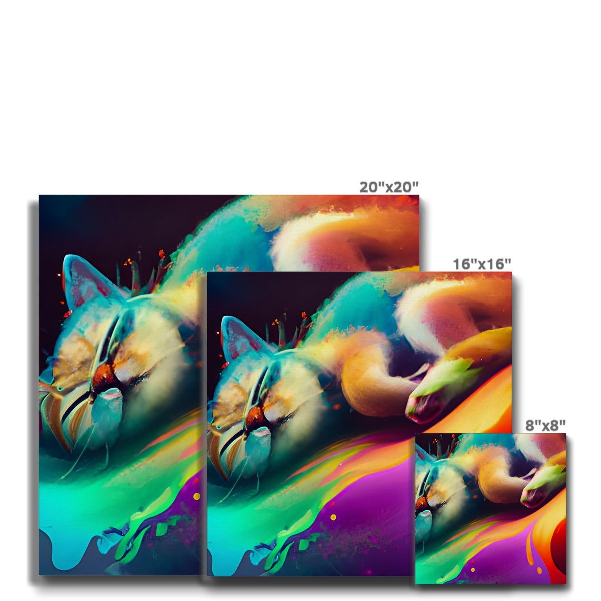 Surfing Lazy Cat Eco Canvas Prodigi