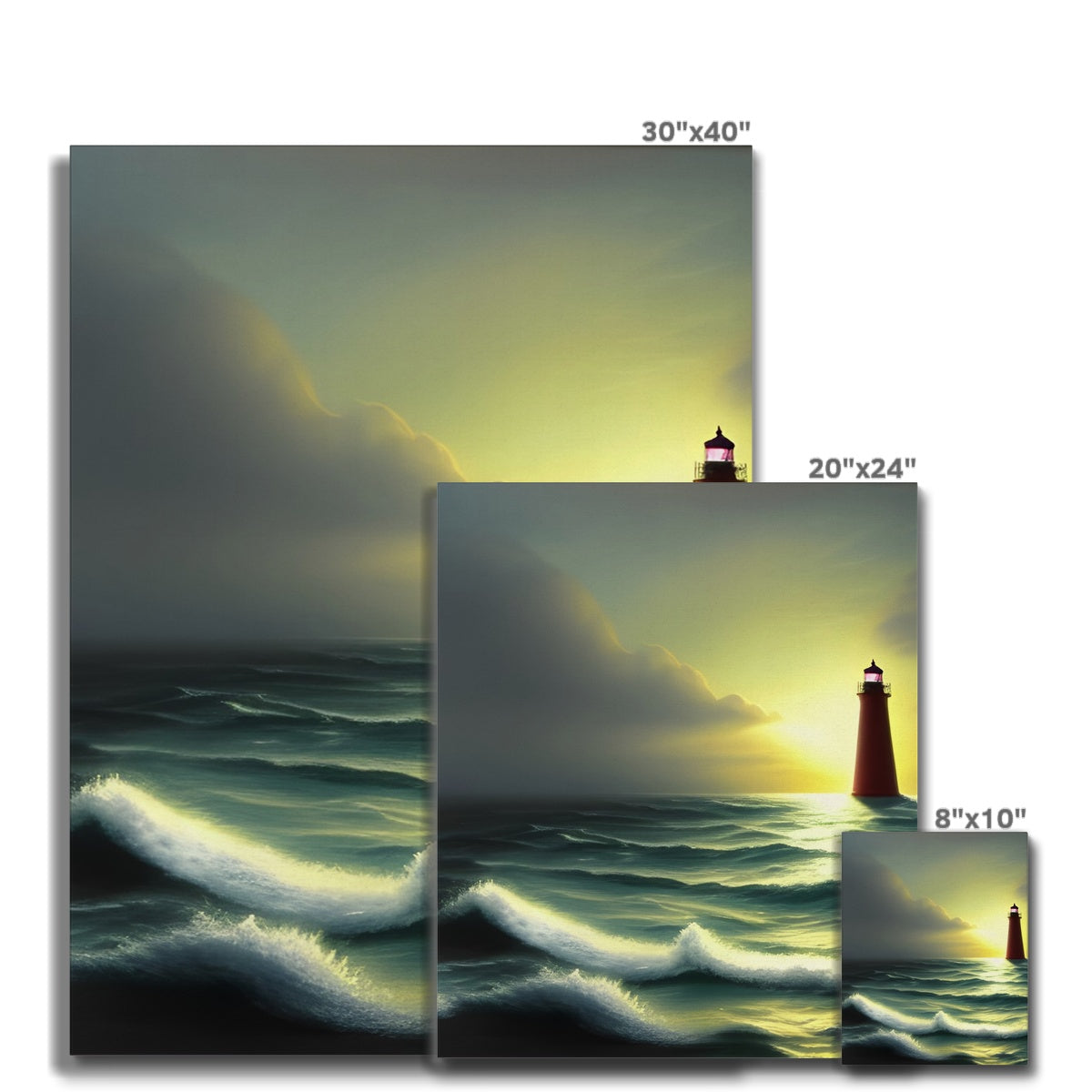 Lighthouse In The Sunset Canvas Prodigi