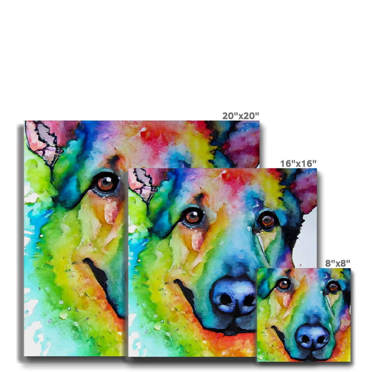 Rainbow Shepherd Dog  Eco Canvas Prodigi