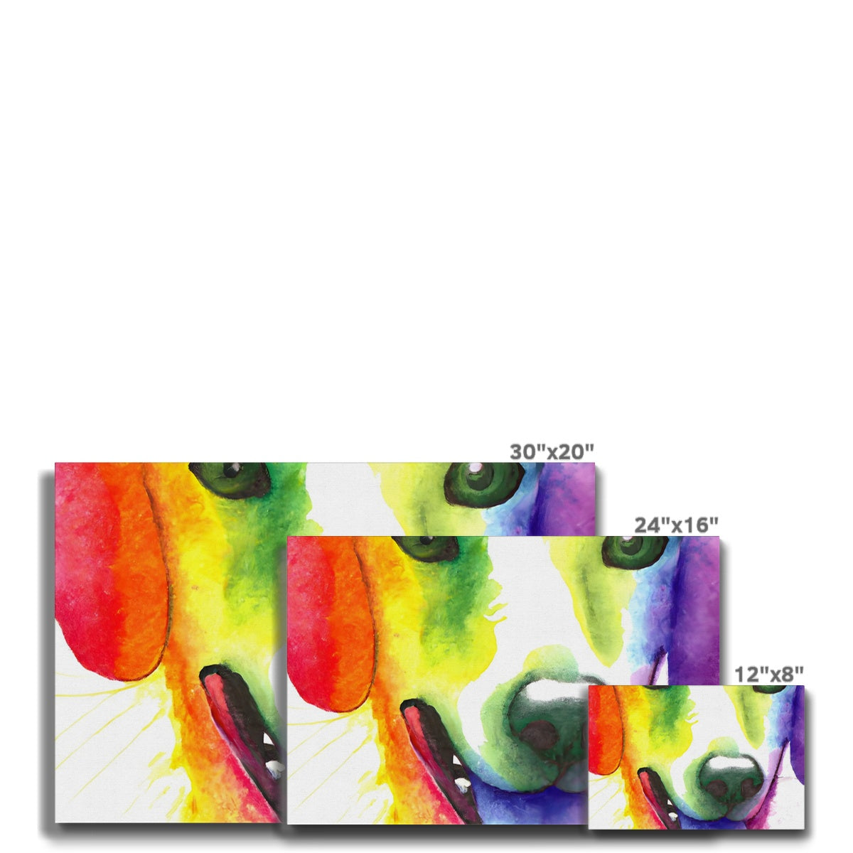 Happy Rainbow Dog Eco Canvas Prodigi