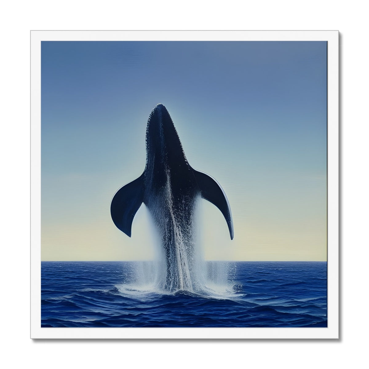 Rising Whale Framed Print Prodigi