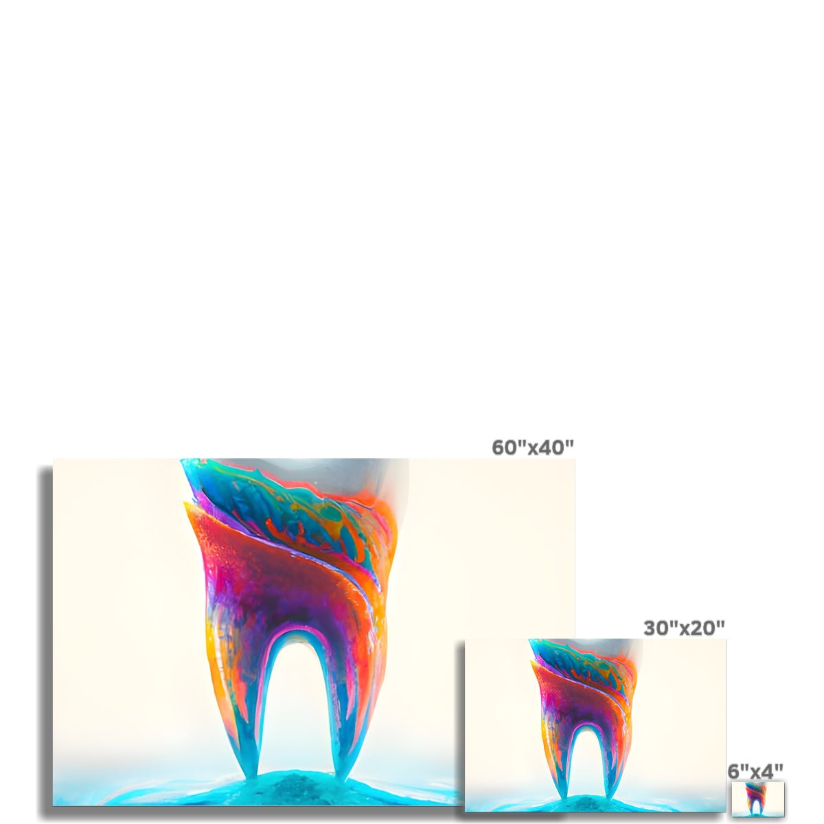 Tooth in Colour Waves Fine Art Print Prodigi