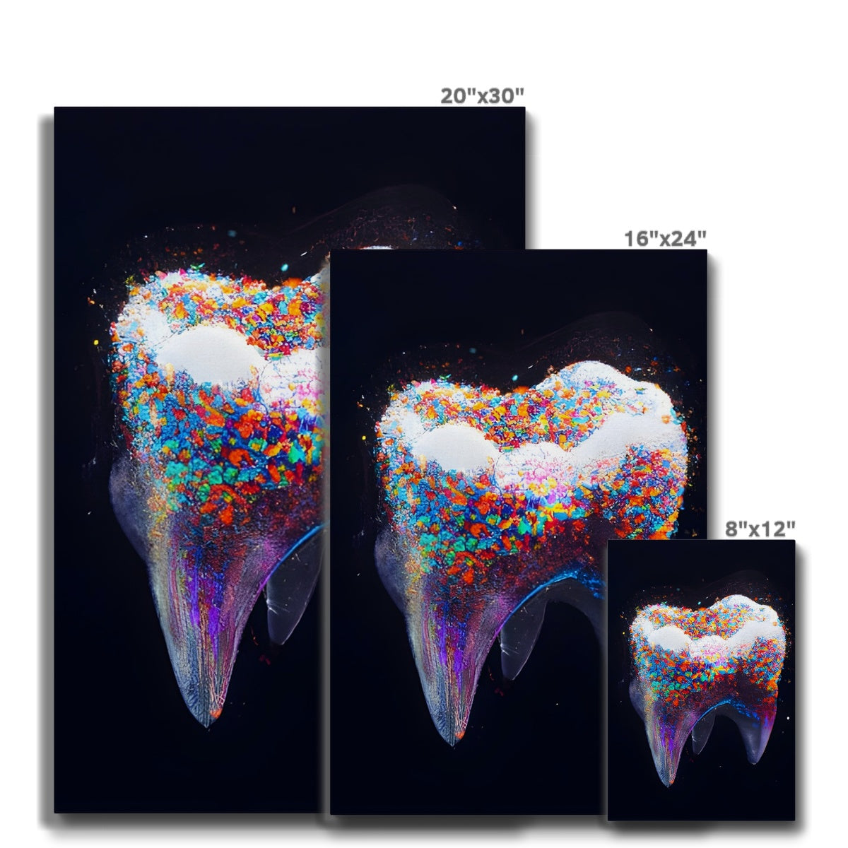 Tooth with Colour Sprinkles Eco Canvas Prodigi