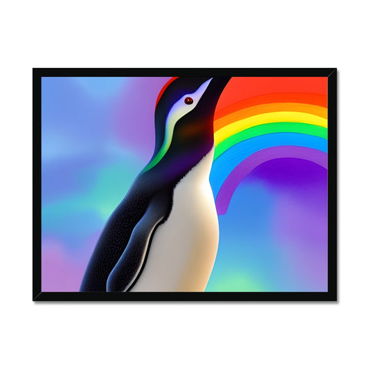 Rainbow Penguin Framed Print Prodigi