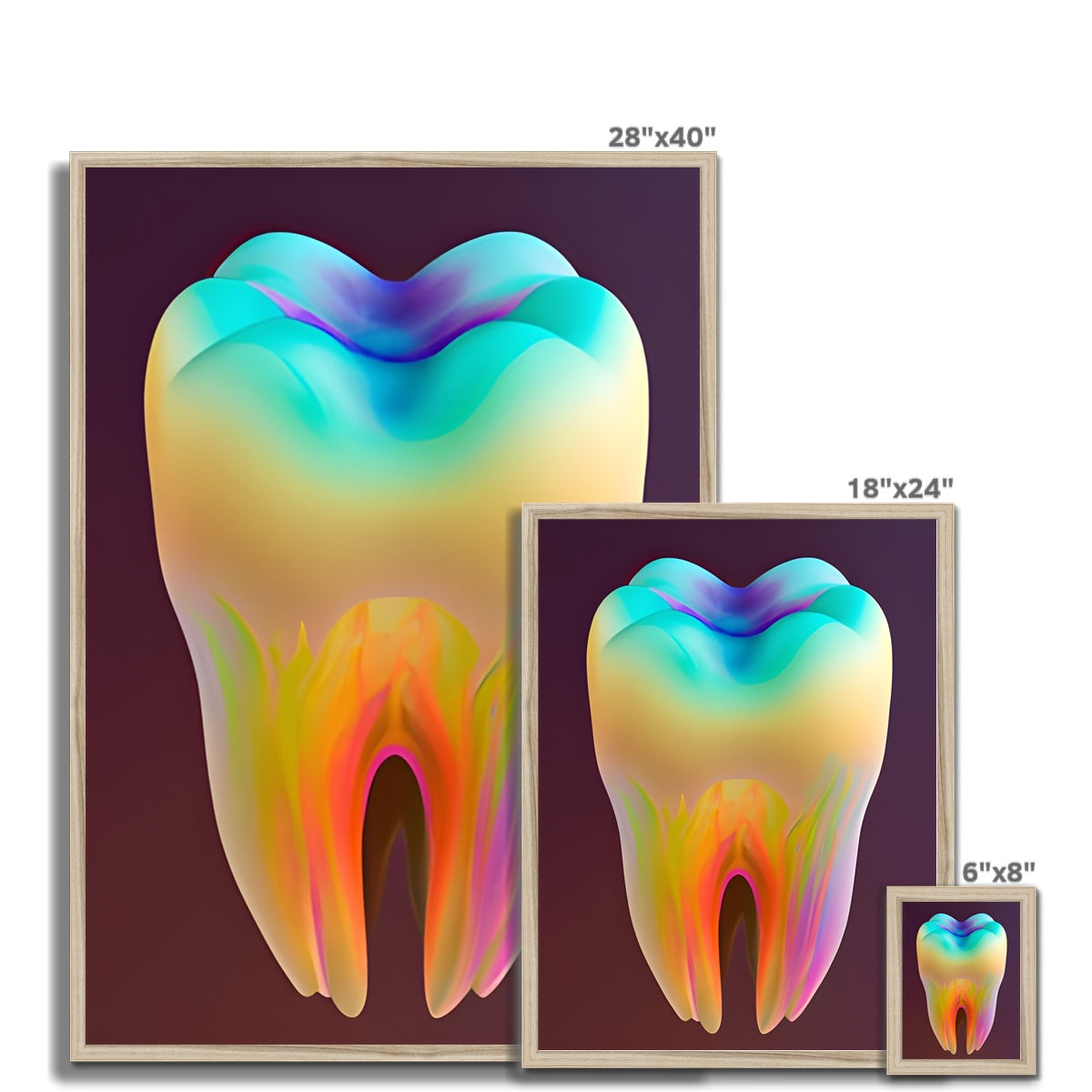 Colorful Tooth Framed Print Prodigi