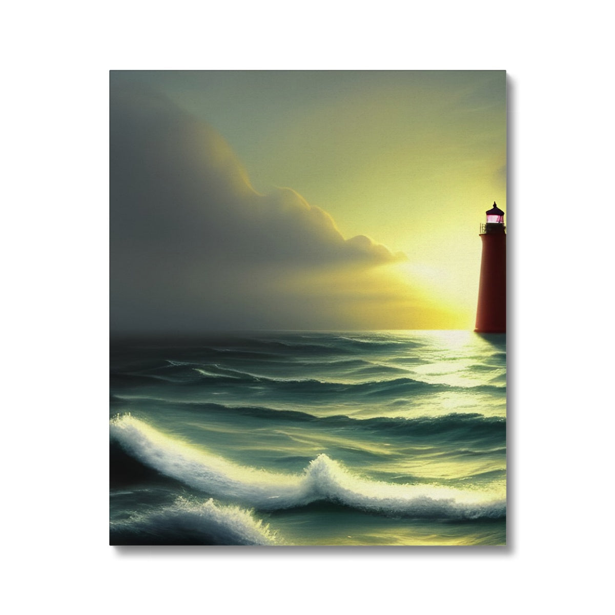 Lighthouse In The Sunset Canvas Prodigi