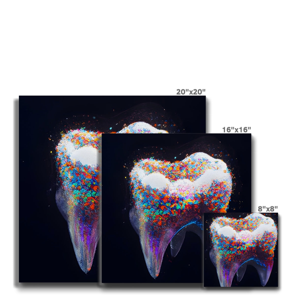 Tooth with Colour Sprinkles Eco Canvas Prodigi