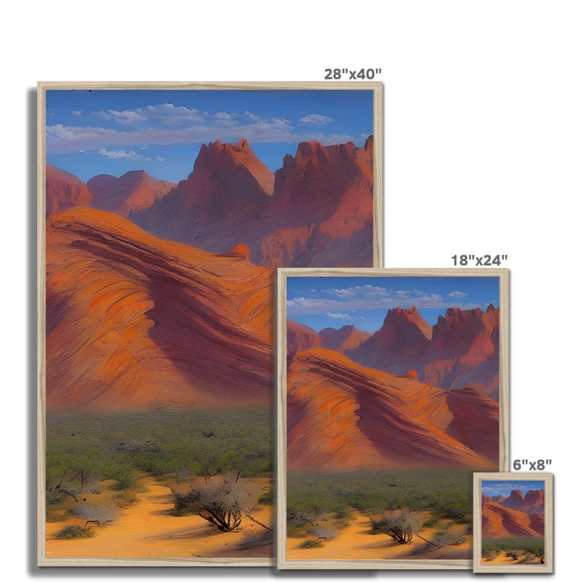 Desert Mountains Framed Print Prodigi