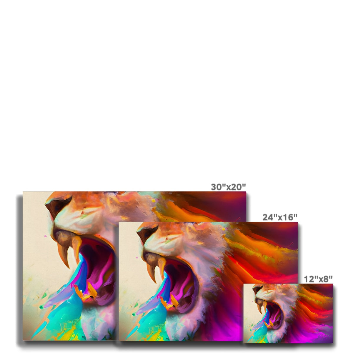 Lion with a Rainbow Mane Eco Canvas Prodigi