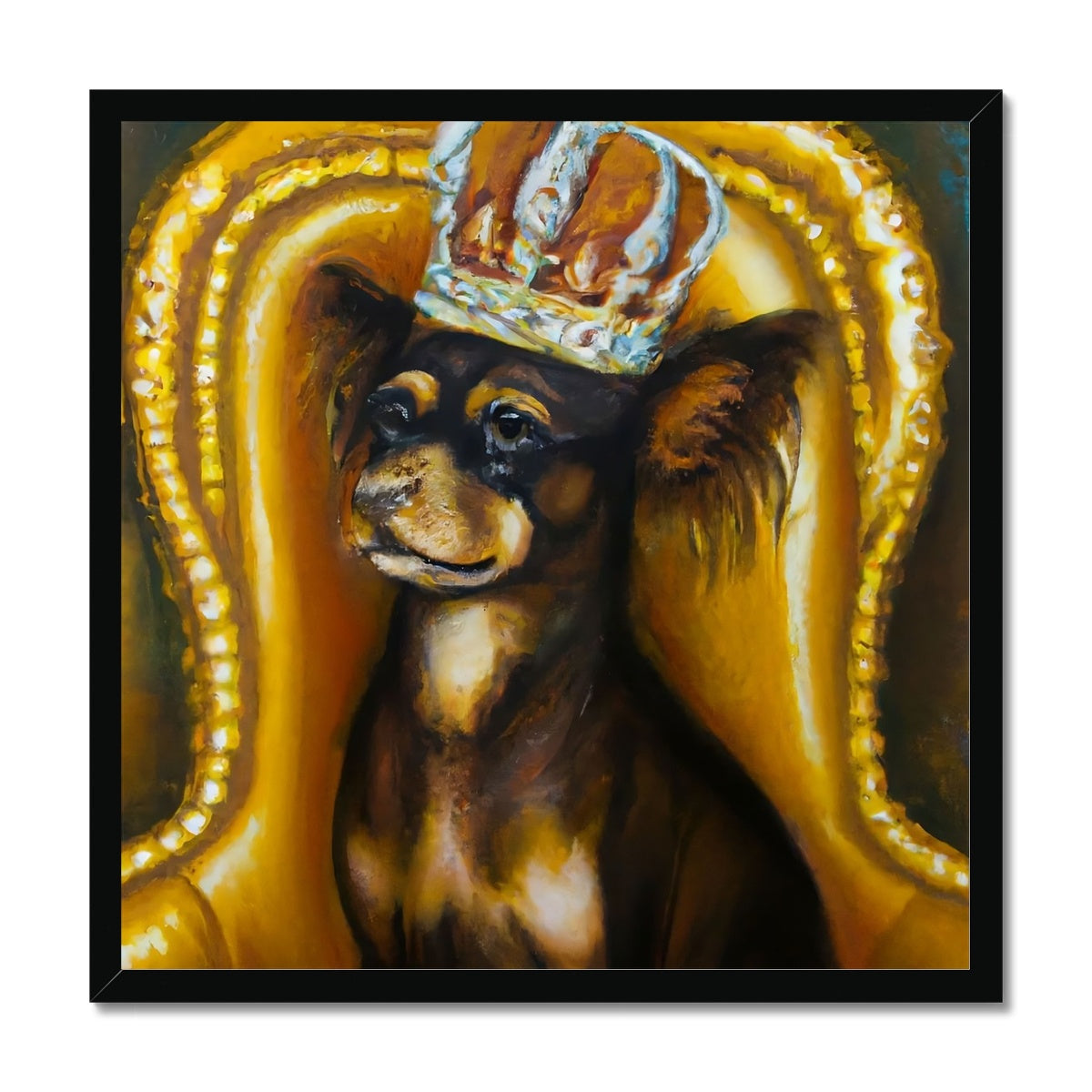 Dog King Framed Print Prodigi