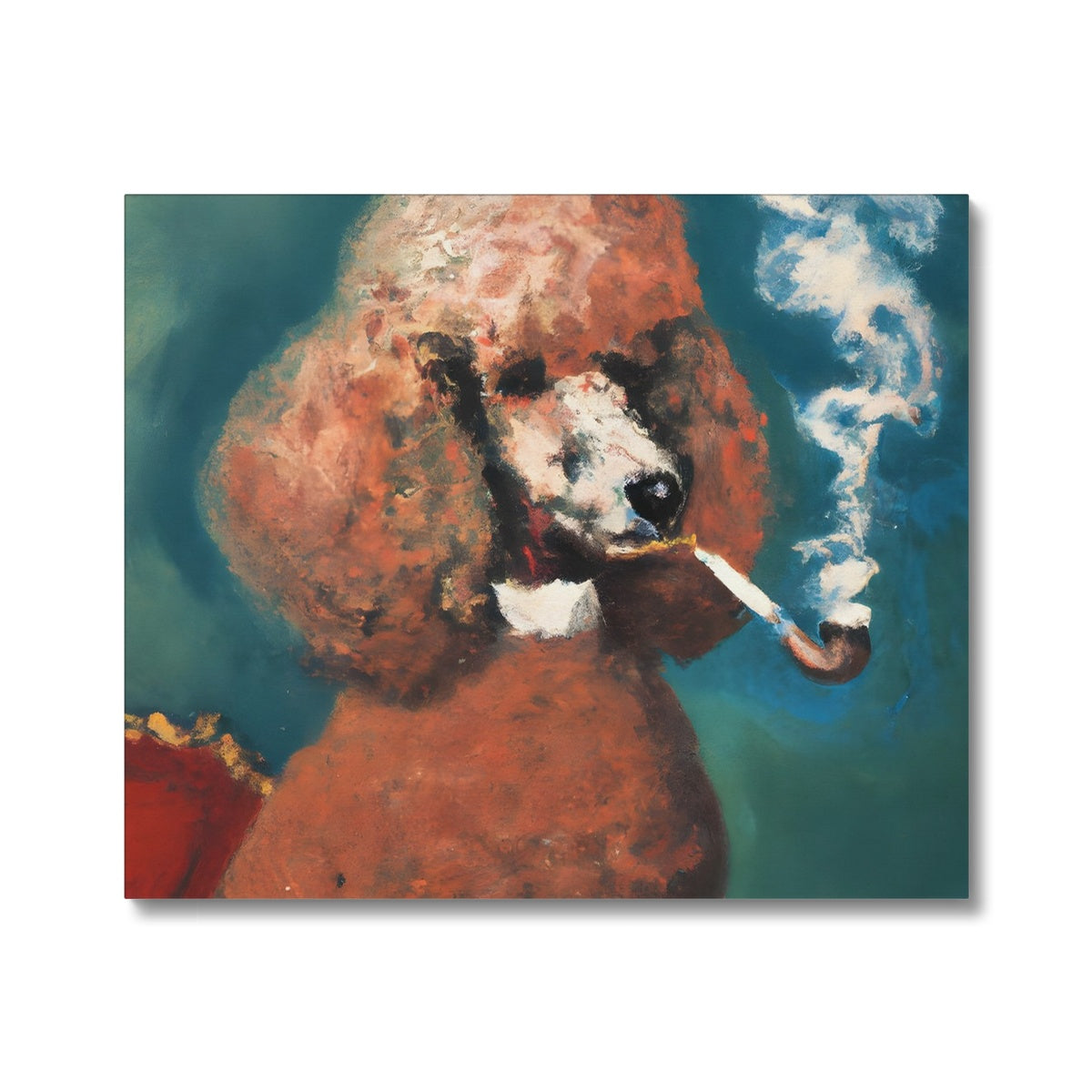 Smoking Poodle Canvas Prodigi