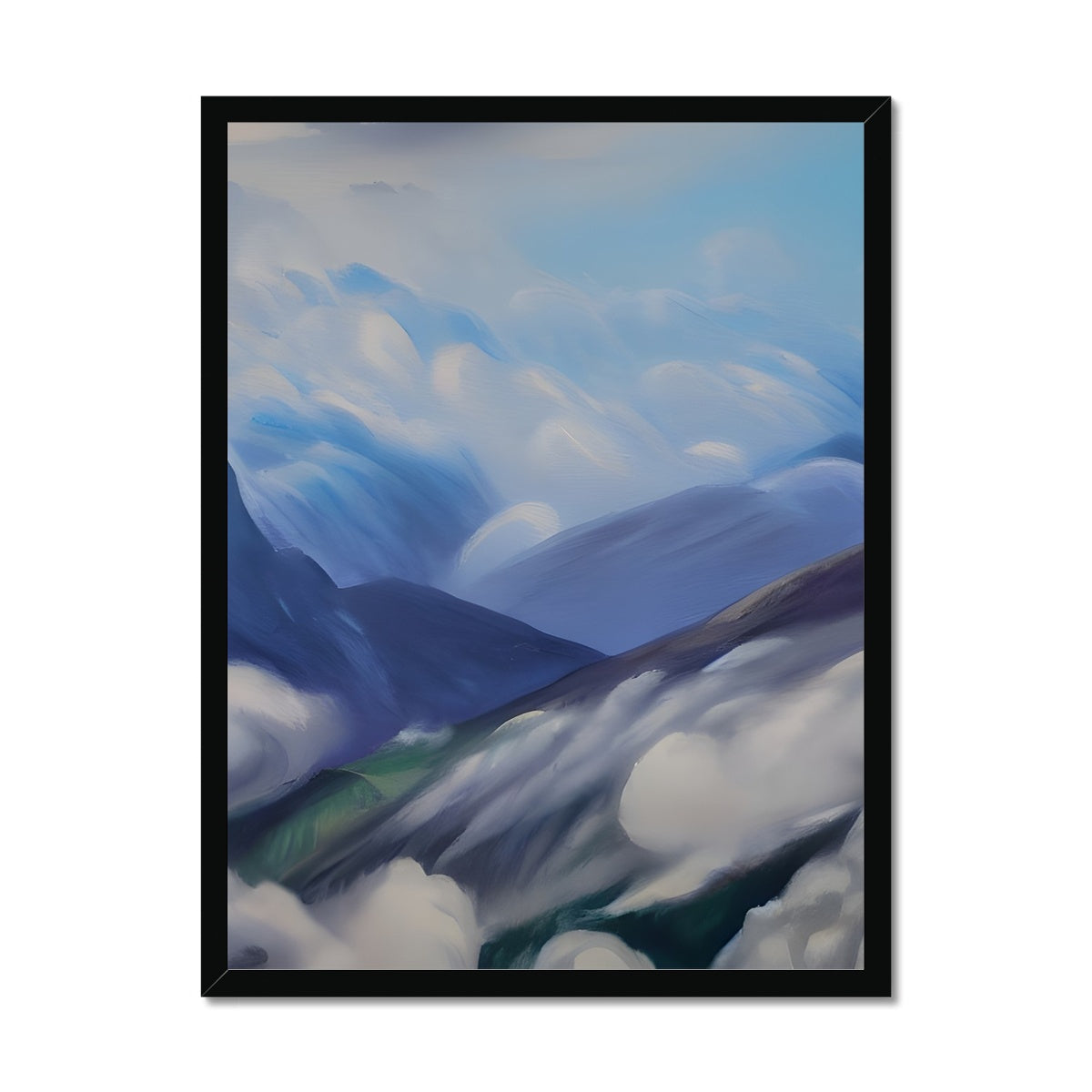 Cloudy Mountains Framed Print Prodigi