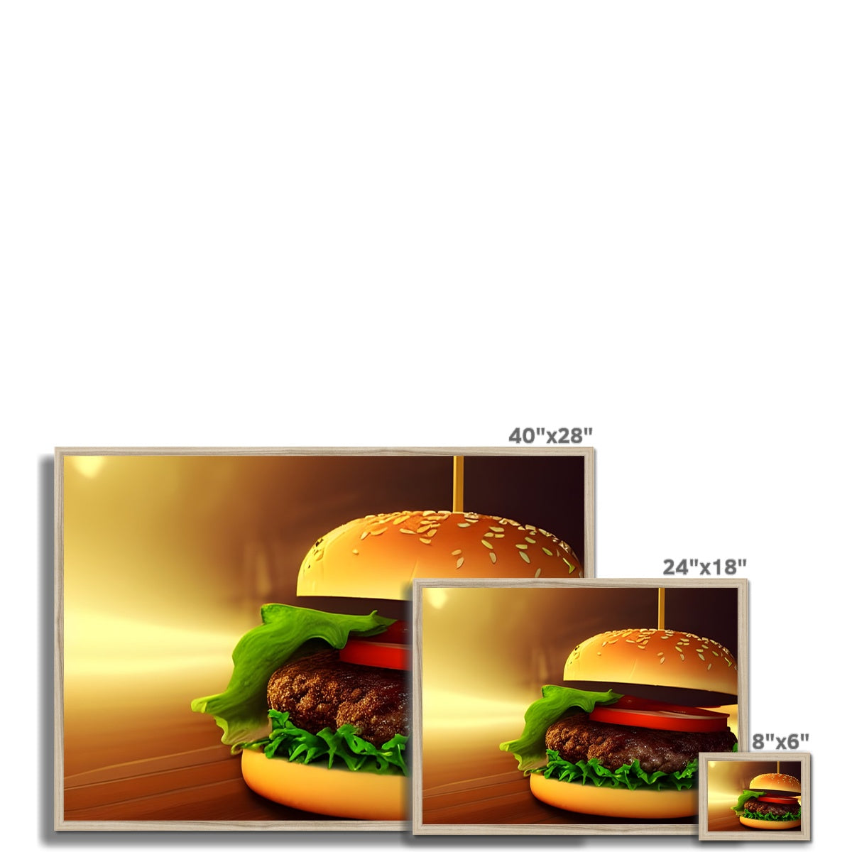 Burger Highlight Framed Print Prodigi