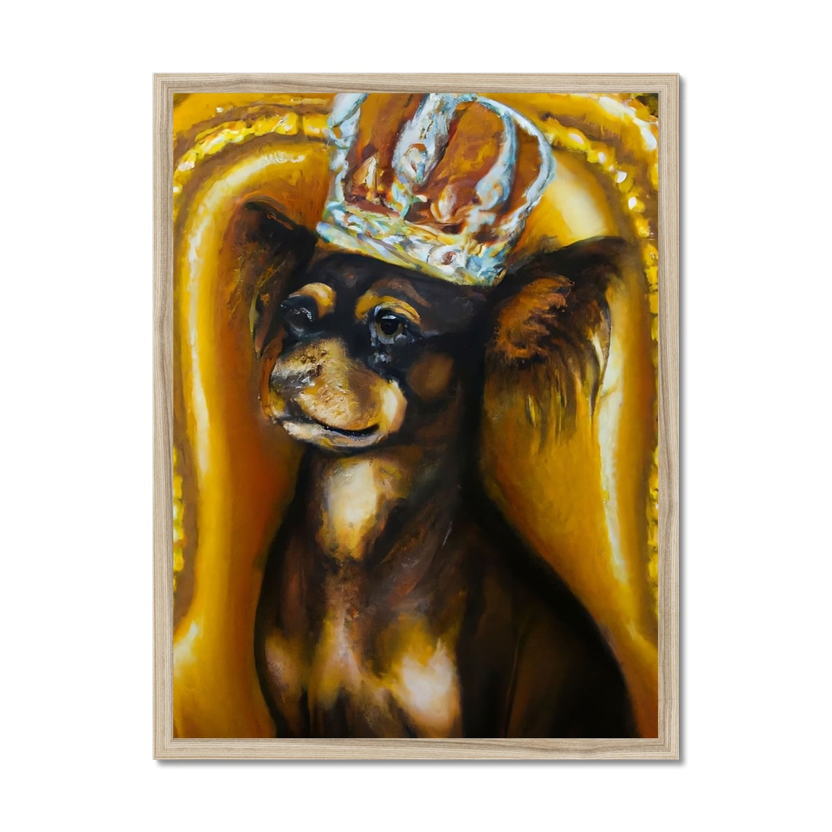 Dog King Framed Print Prodigi