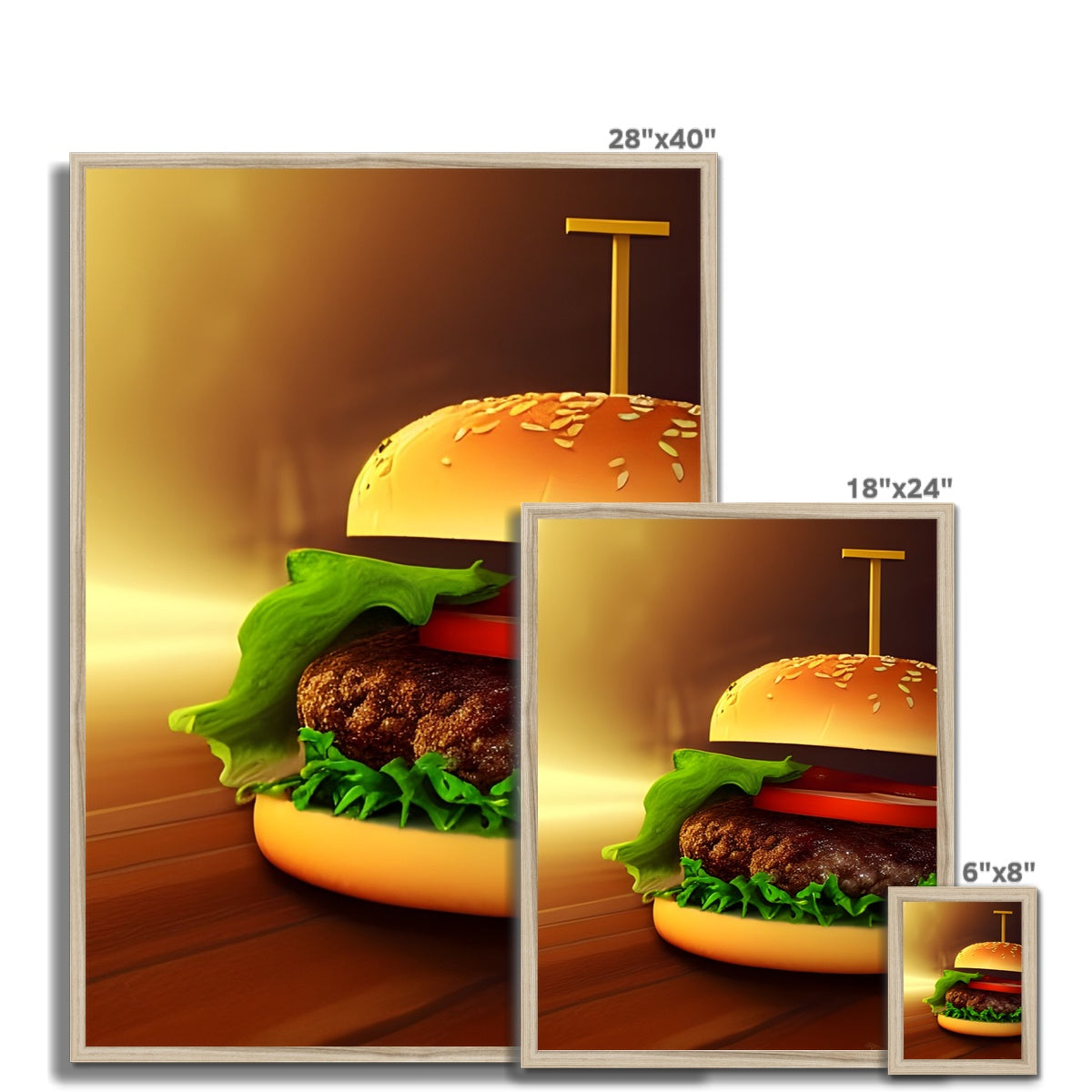 Burger Highlight Framed Print Prodigi