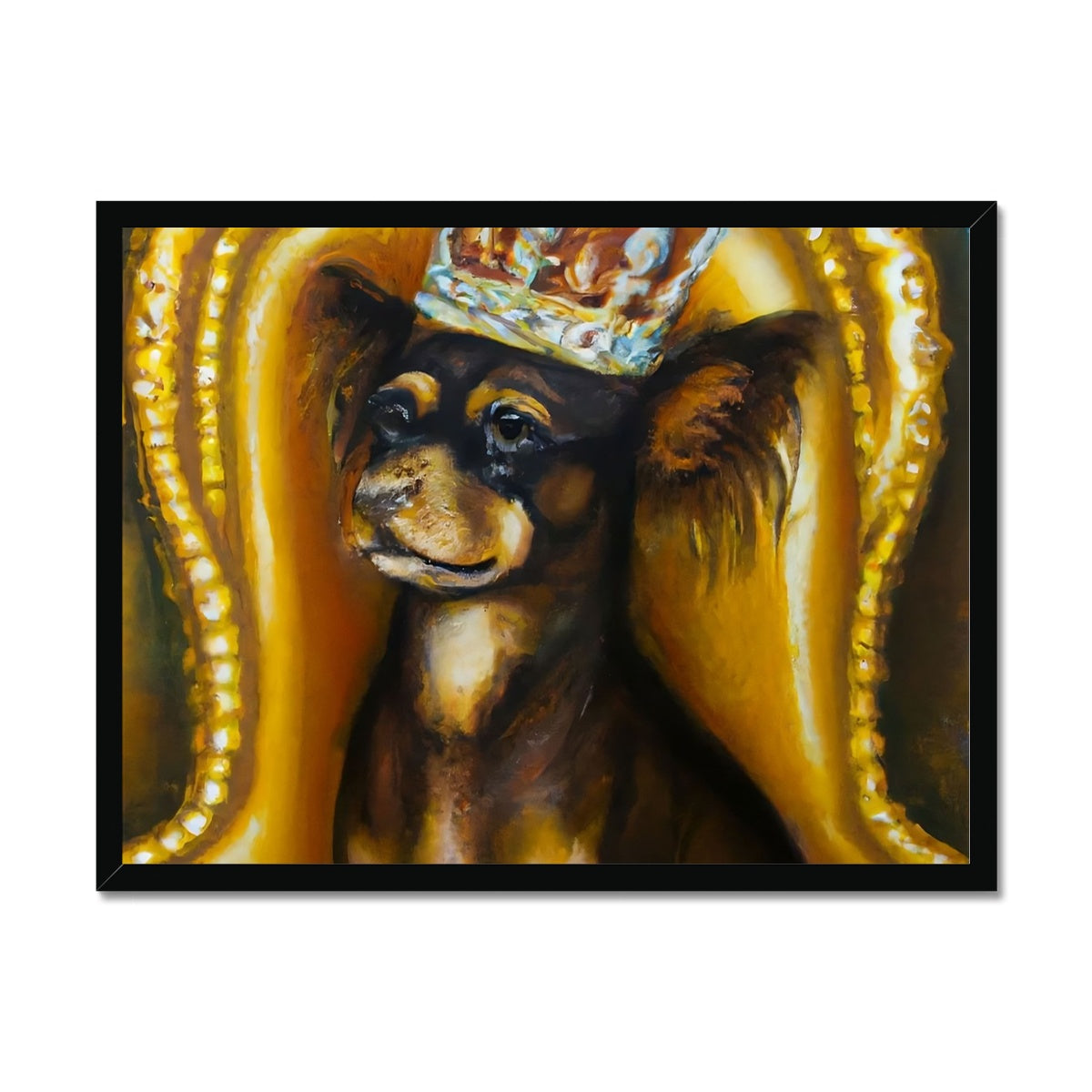 Dog King Framed Print Prodigi