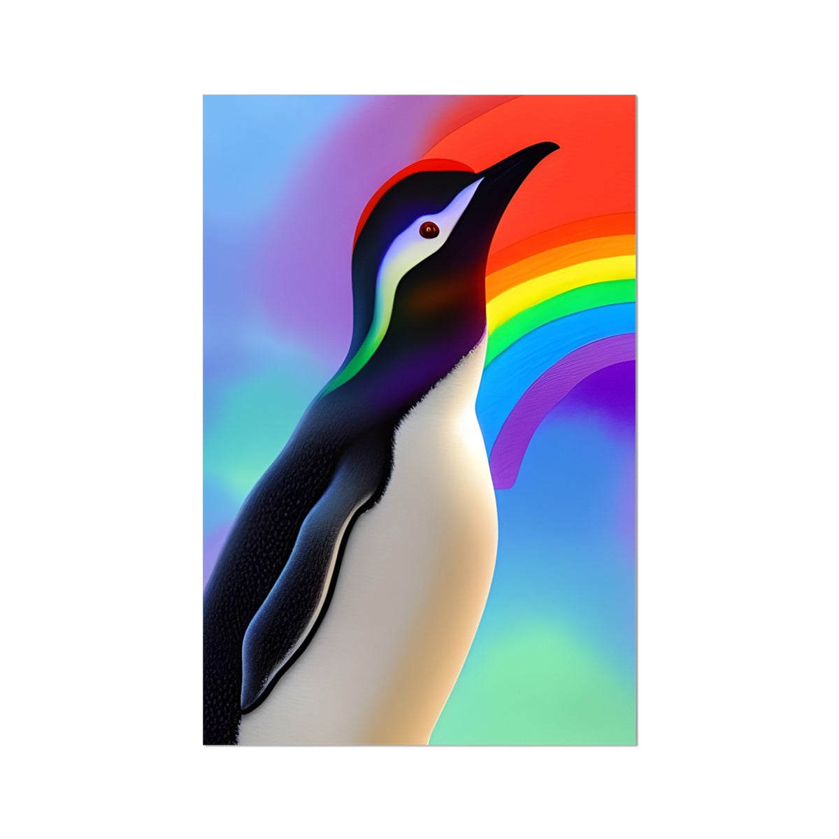 Rainbow Penguin Fine Art Print Prodigi