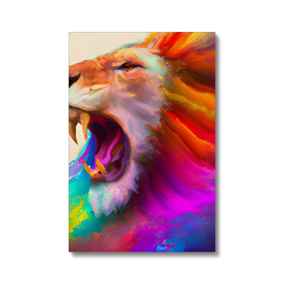 Lion with a Rainbow Mane Eco Canvas Prodigi