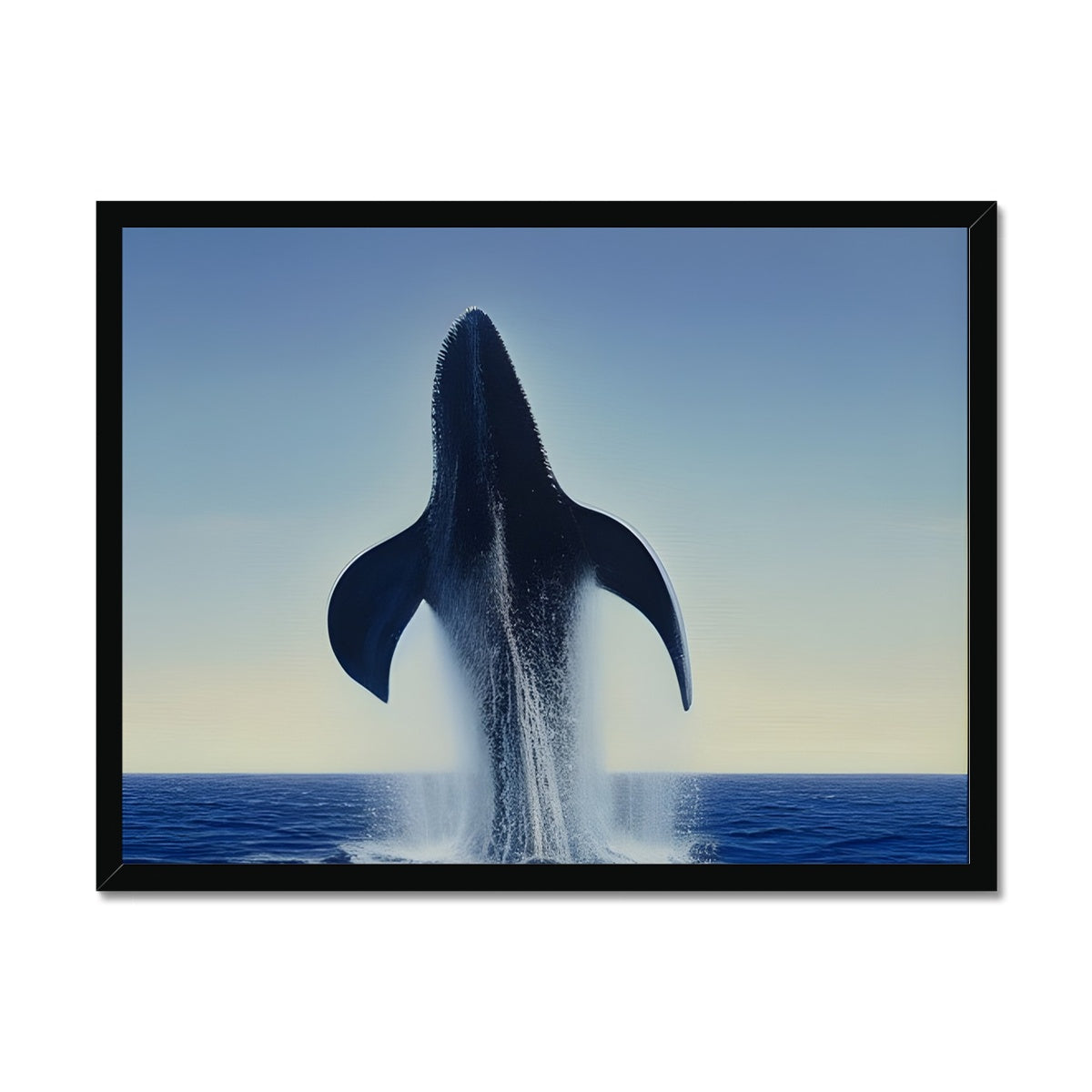 Rising Whale Framed Print Prodigi