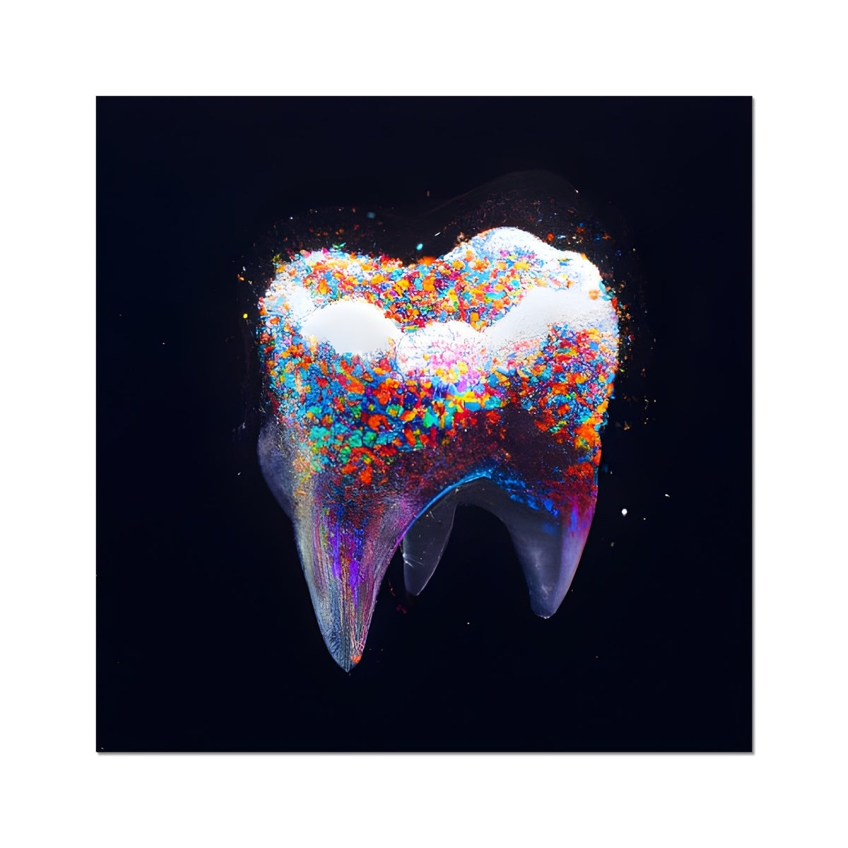 Tooth with Colour Sprinkles Fine Art Print Prodigi