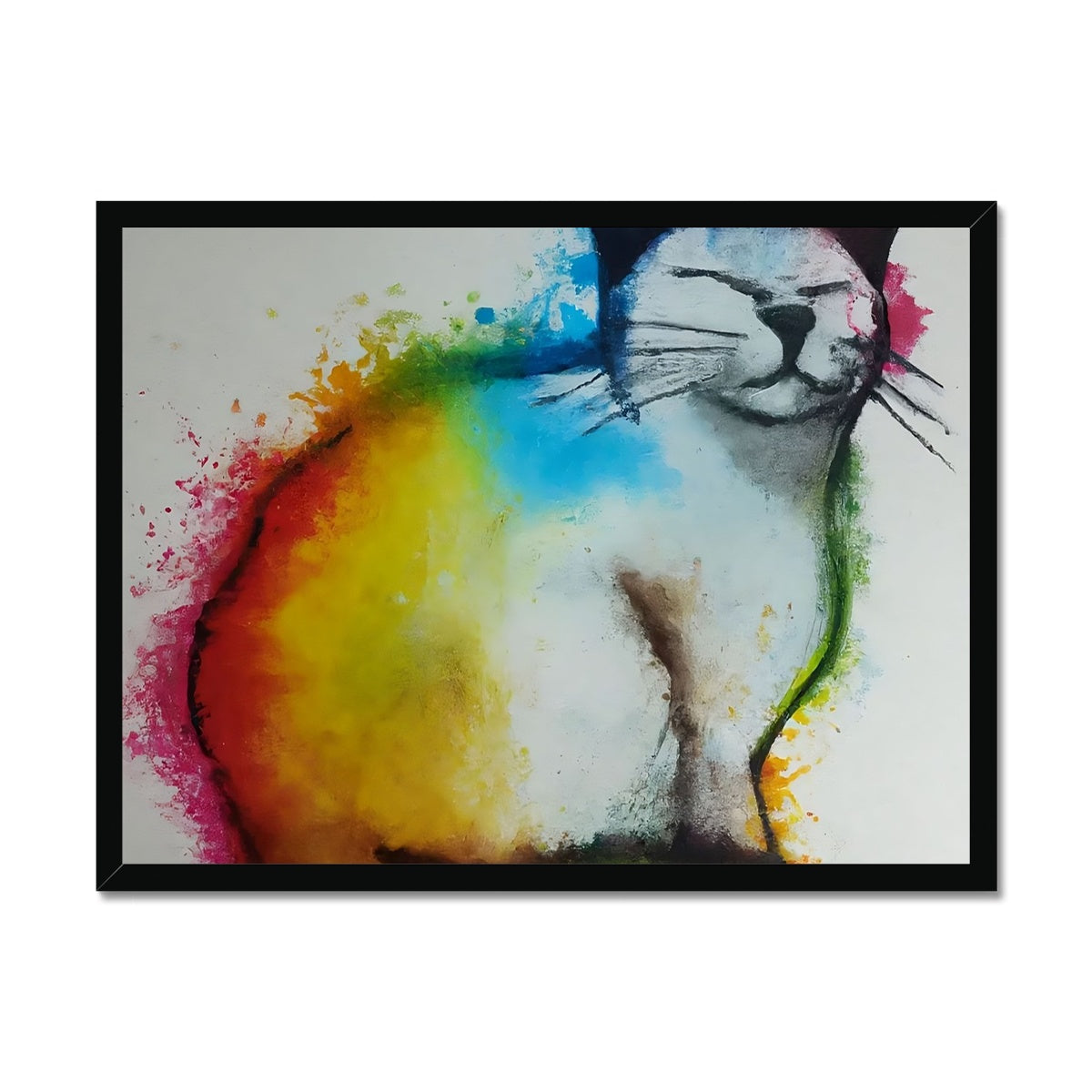 Rainbow Cat Framed Print Prodigi