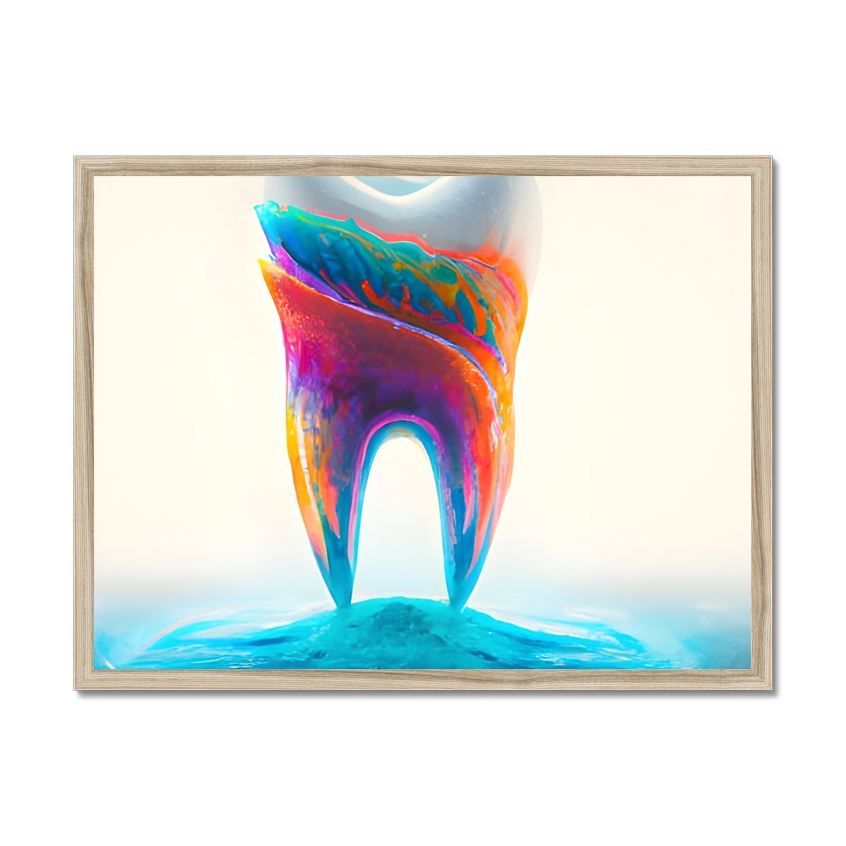 Tooth in Colour Waves Framed Print Prodigi