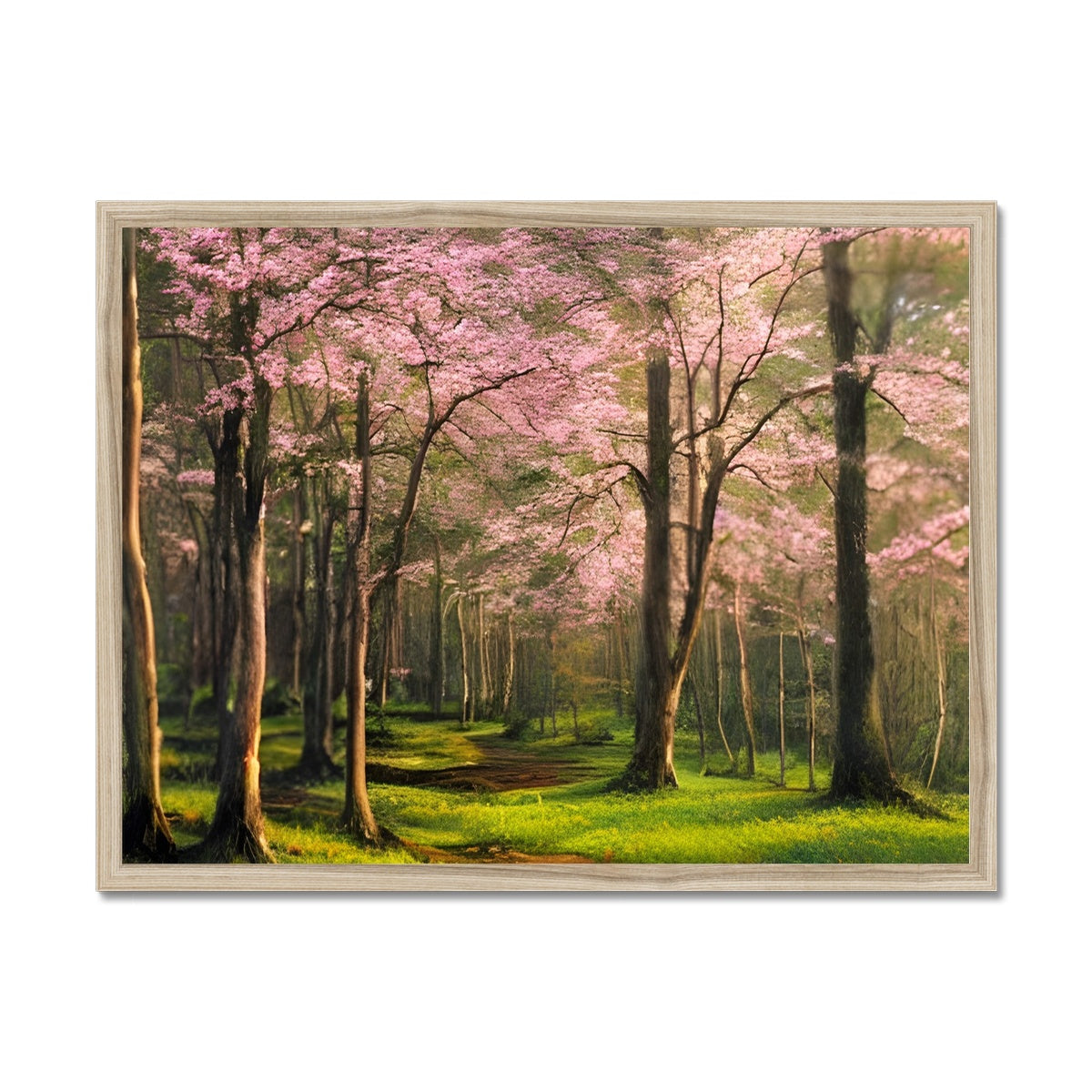 Cherry Blossom in a Forest Framed Print Prodigi