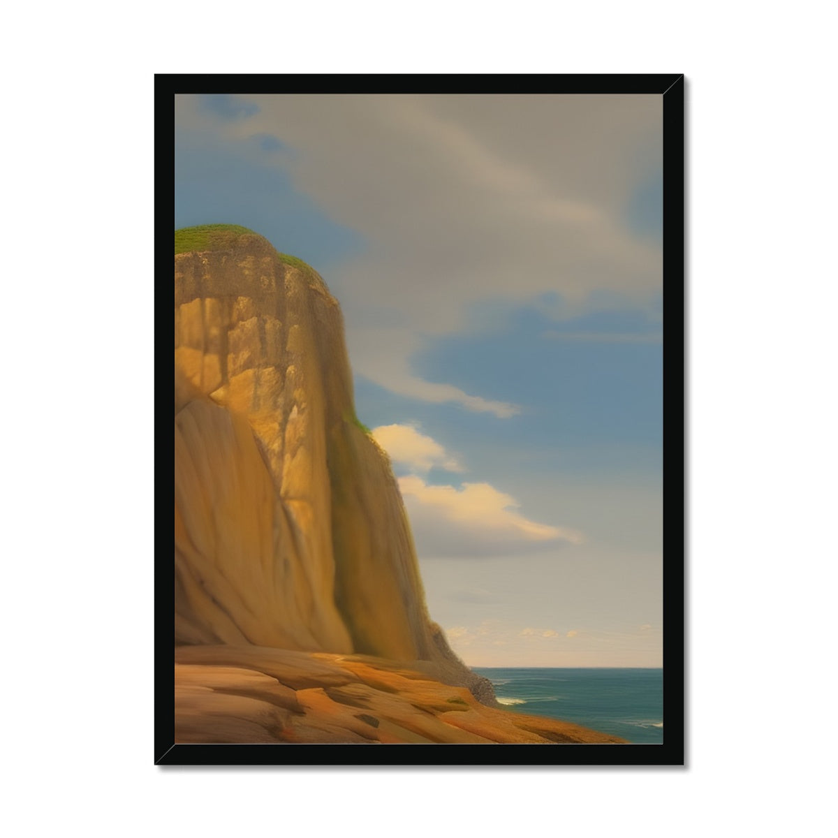 Cliff At The Ocean Framed Print Prodigi