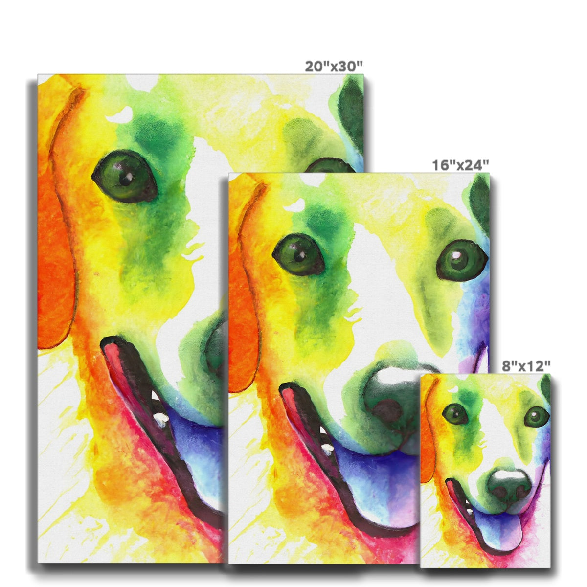 Happy Rainbow Dog Eco Canvas Prodigi