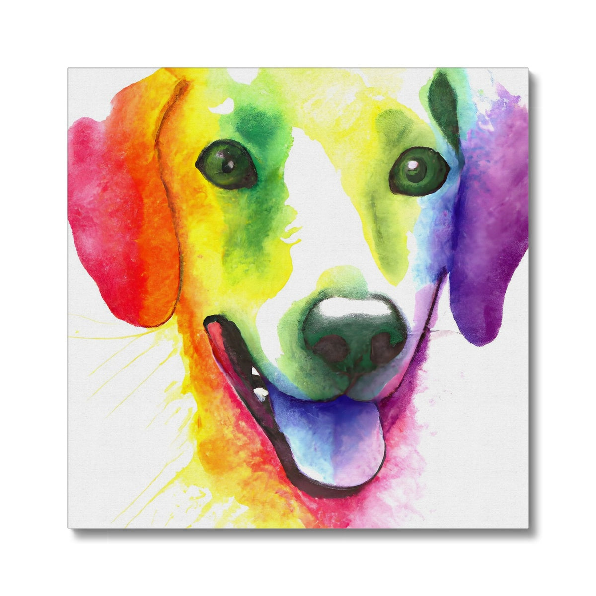 Happy Rainbow Dog Canvas Prodigi