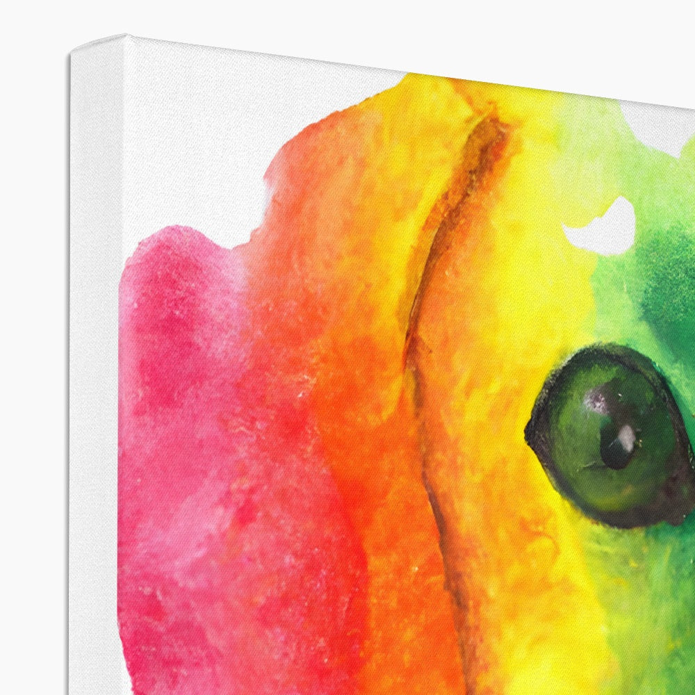 Happy Rainbow Dog Canvas Prodigi