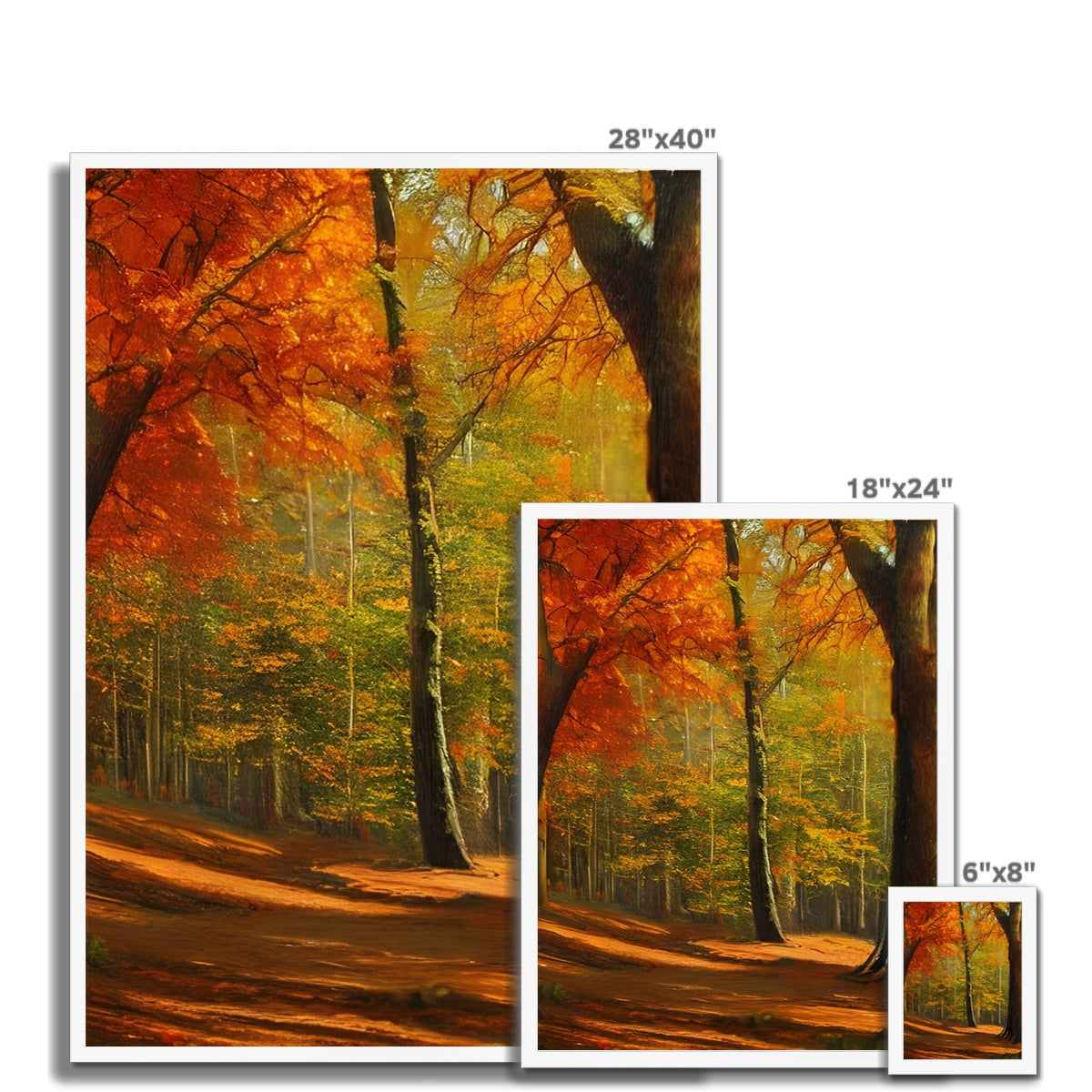 Forest kissed by Autumn  Framed Print Prodigi