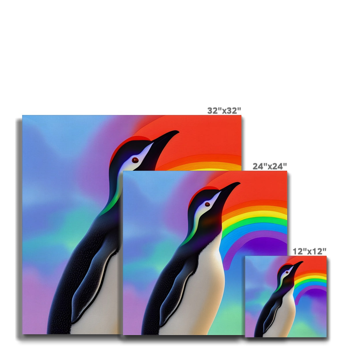 Rainbow Penguin Canvas Prodigi