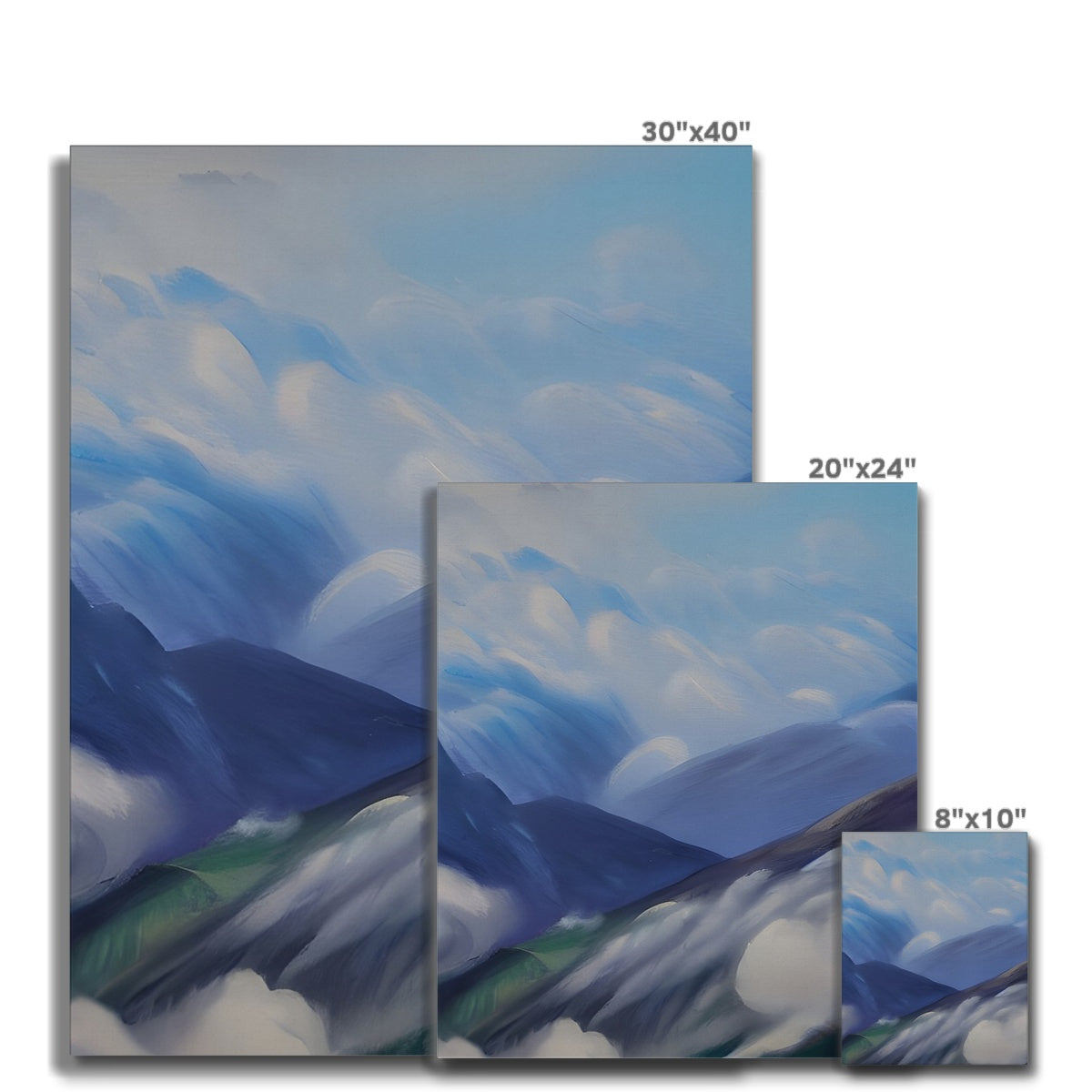 Cloudy Mountains Canvas Prodigi