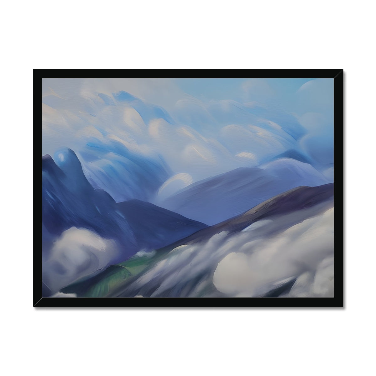 Cloudy Mountains Framed Print Prodigi