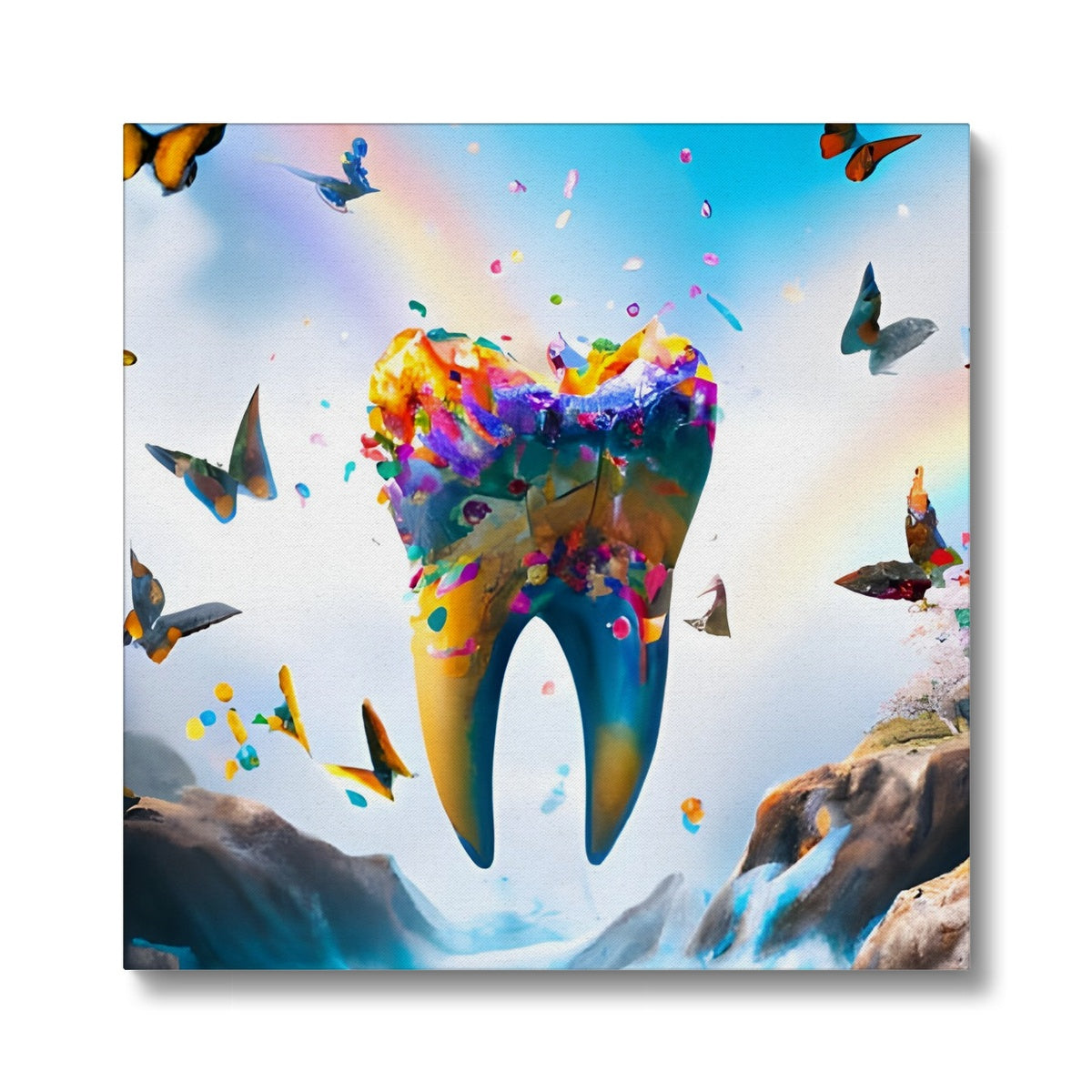 Flying Butterfly Tooth Island Eco Canvas Prodigi