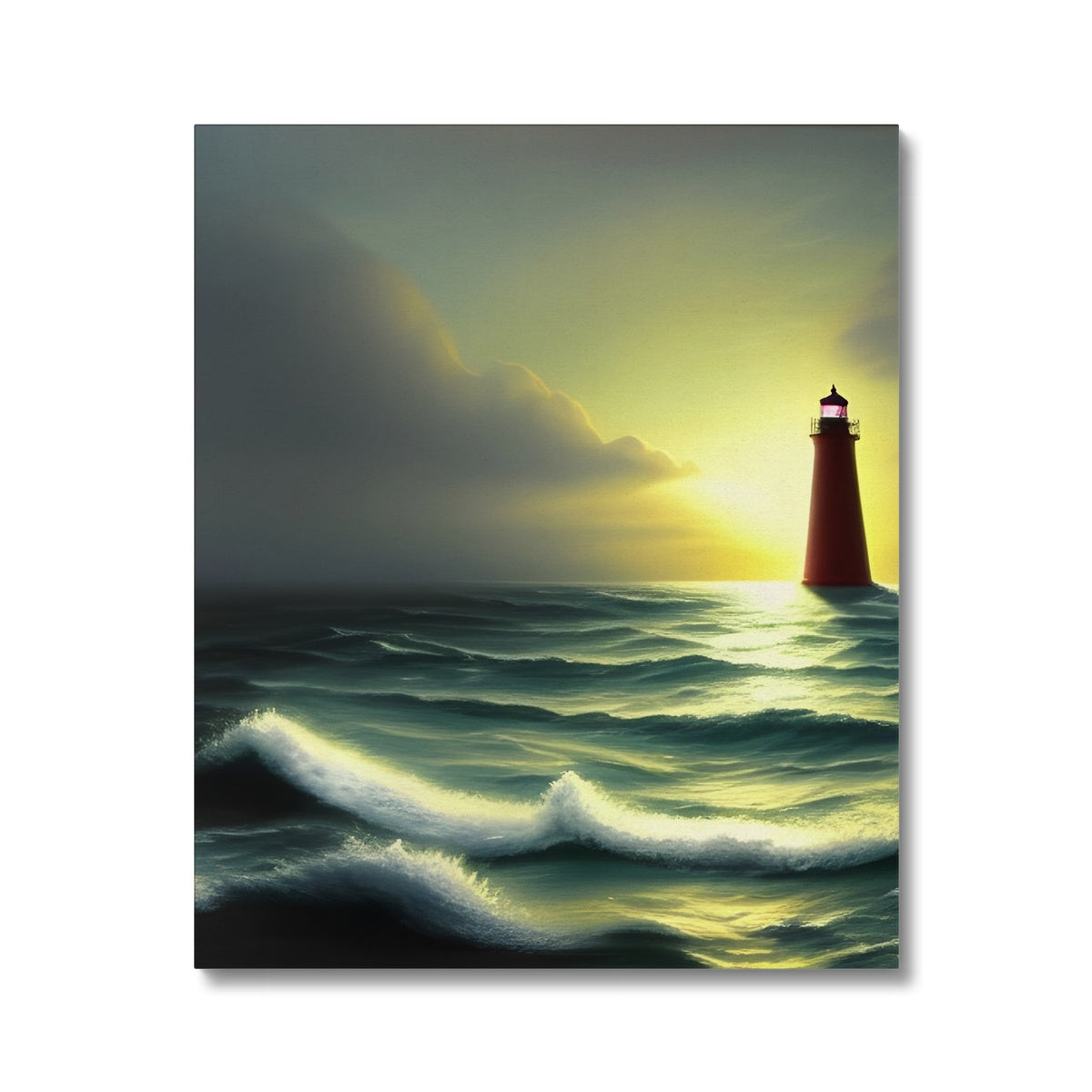 Lighthouse In The Sunset Canvas Prodigi