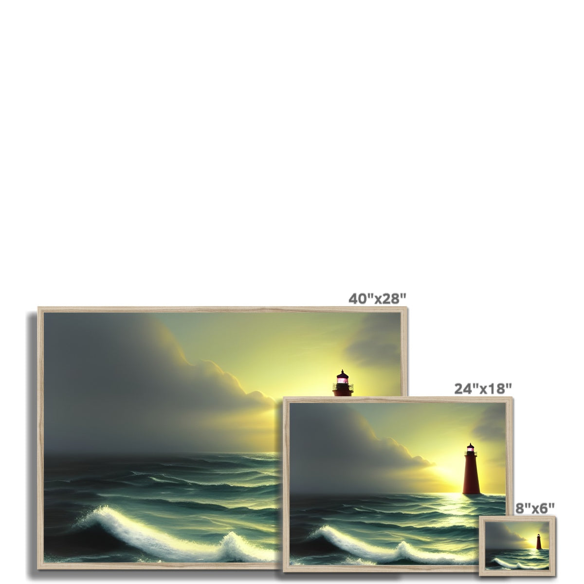 Lighthouse In The Sunset Framed Print Prodigi