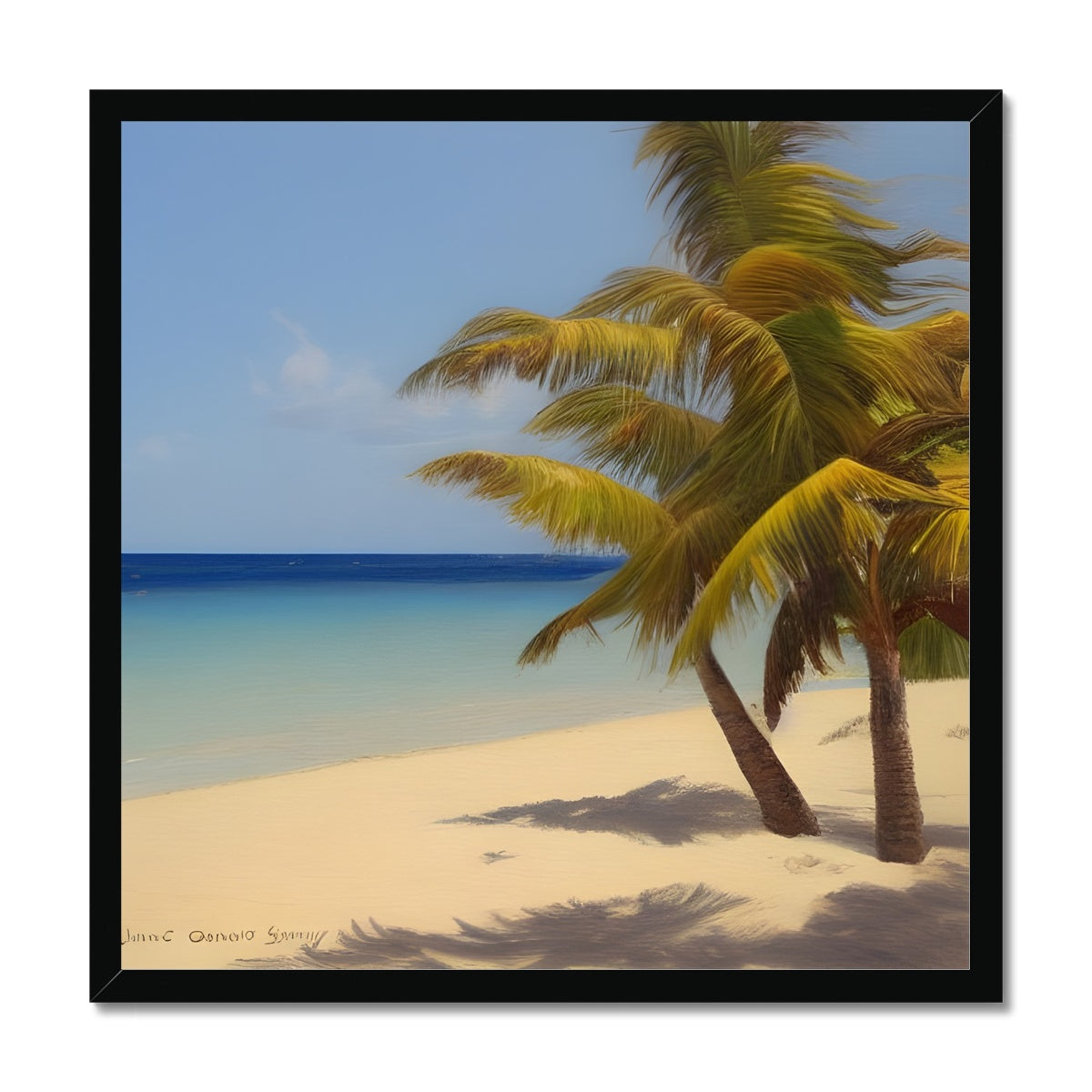 Calm Palm Beach Framed Print Prodigi