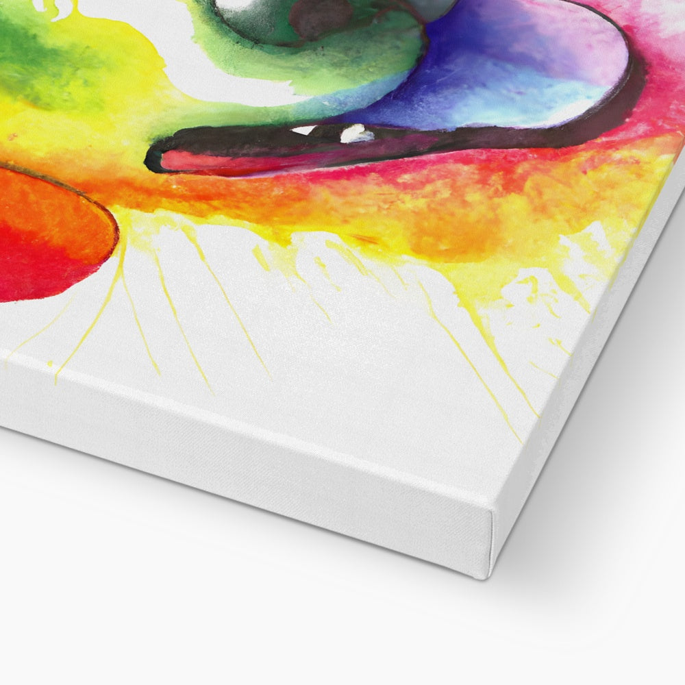 Happy Rainbow Dog Eco Canvas Prodigi