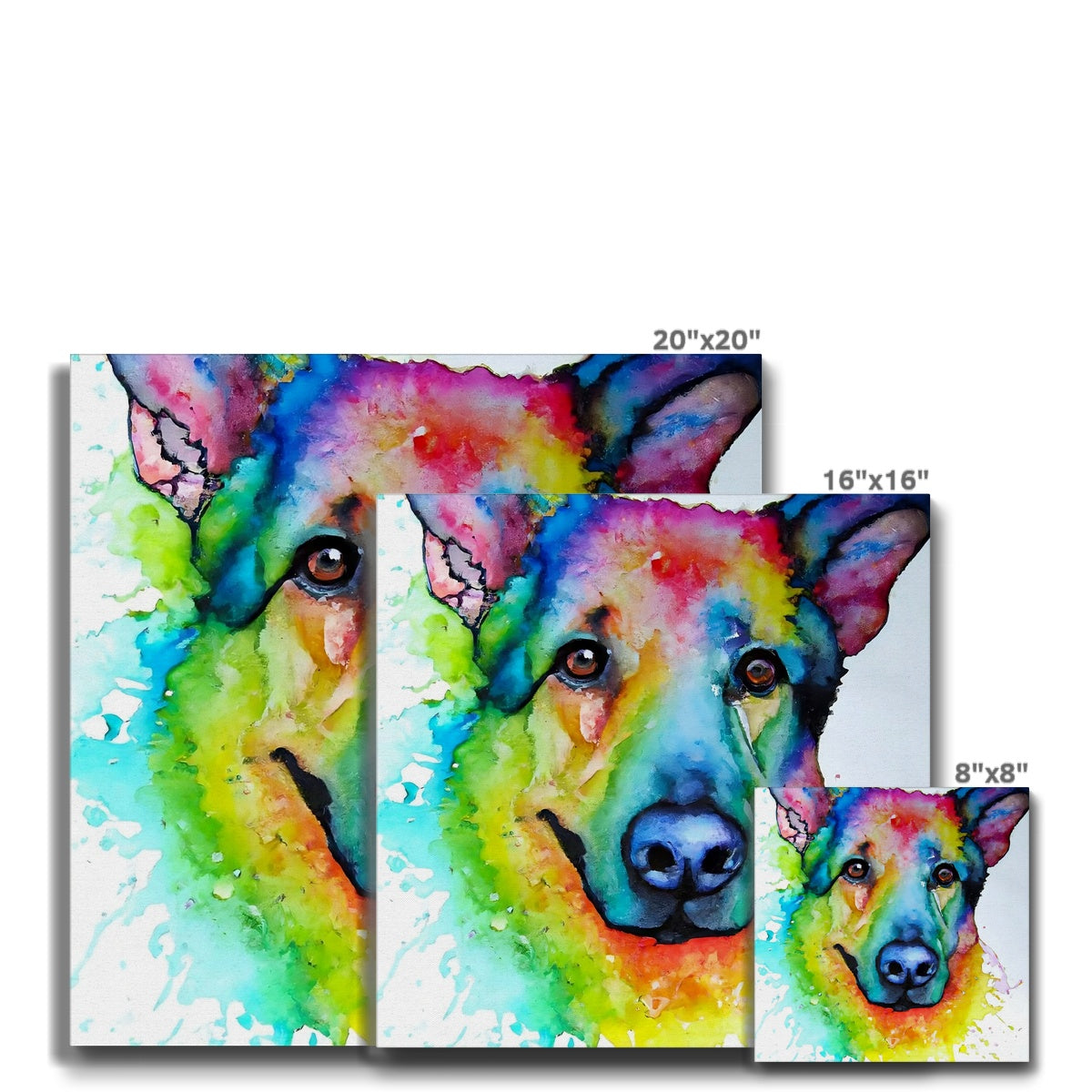 Rainbow Shepherd Dog  Eco Canvas Prodigi