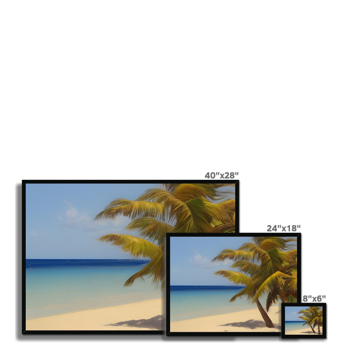 Calm Palm Beach Framed Print Prodigi