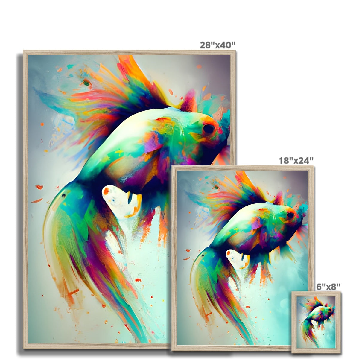 Jumping Fish Framed Print Prodigi