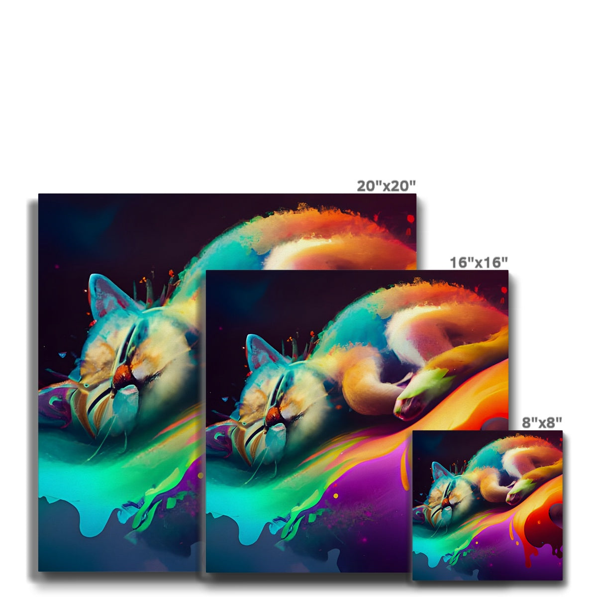 Surfing Lazy Cat Eco Canvas Prodigi