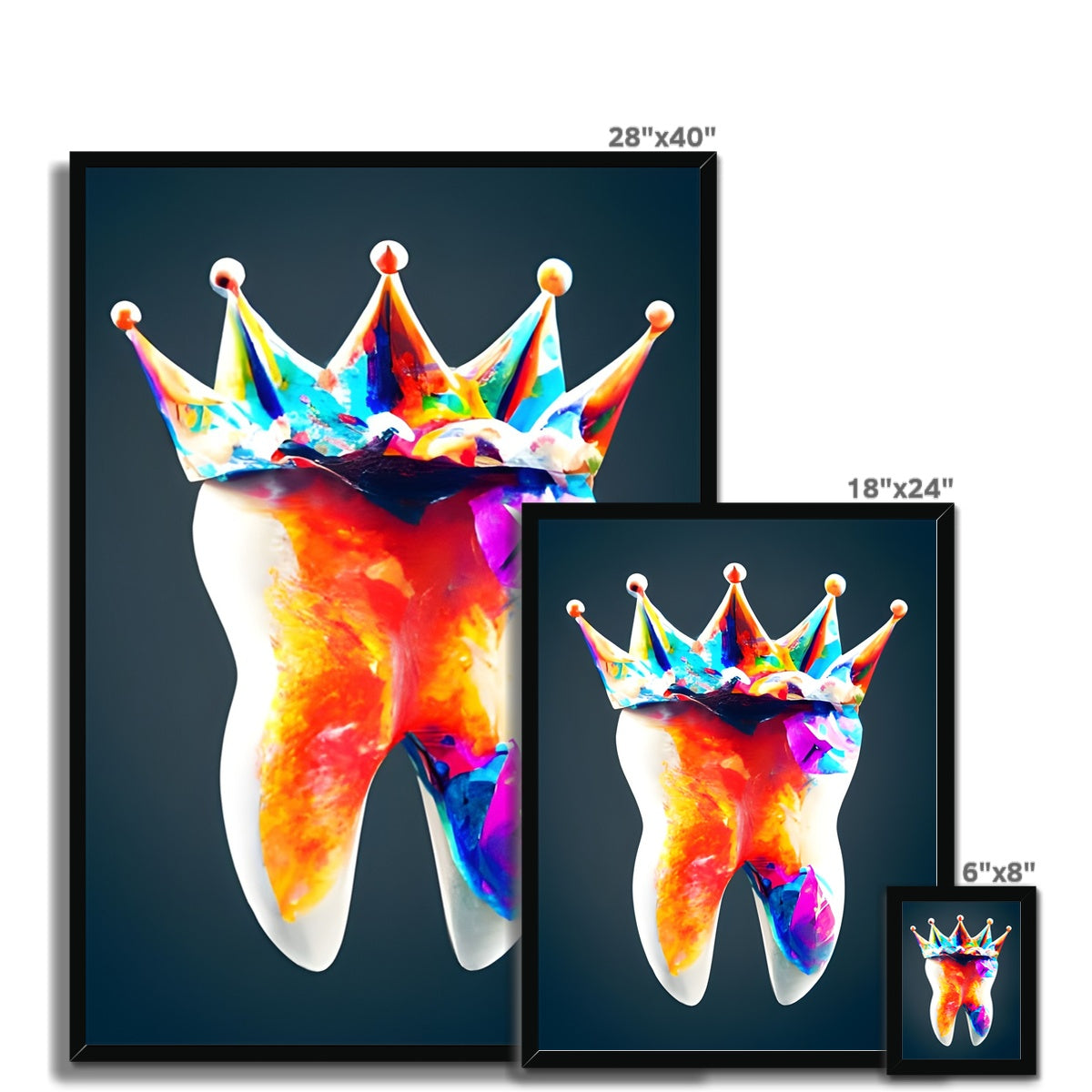 King Crystal Tooth Framed Print Prodigi