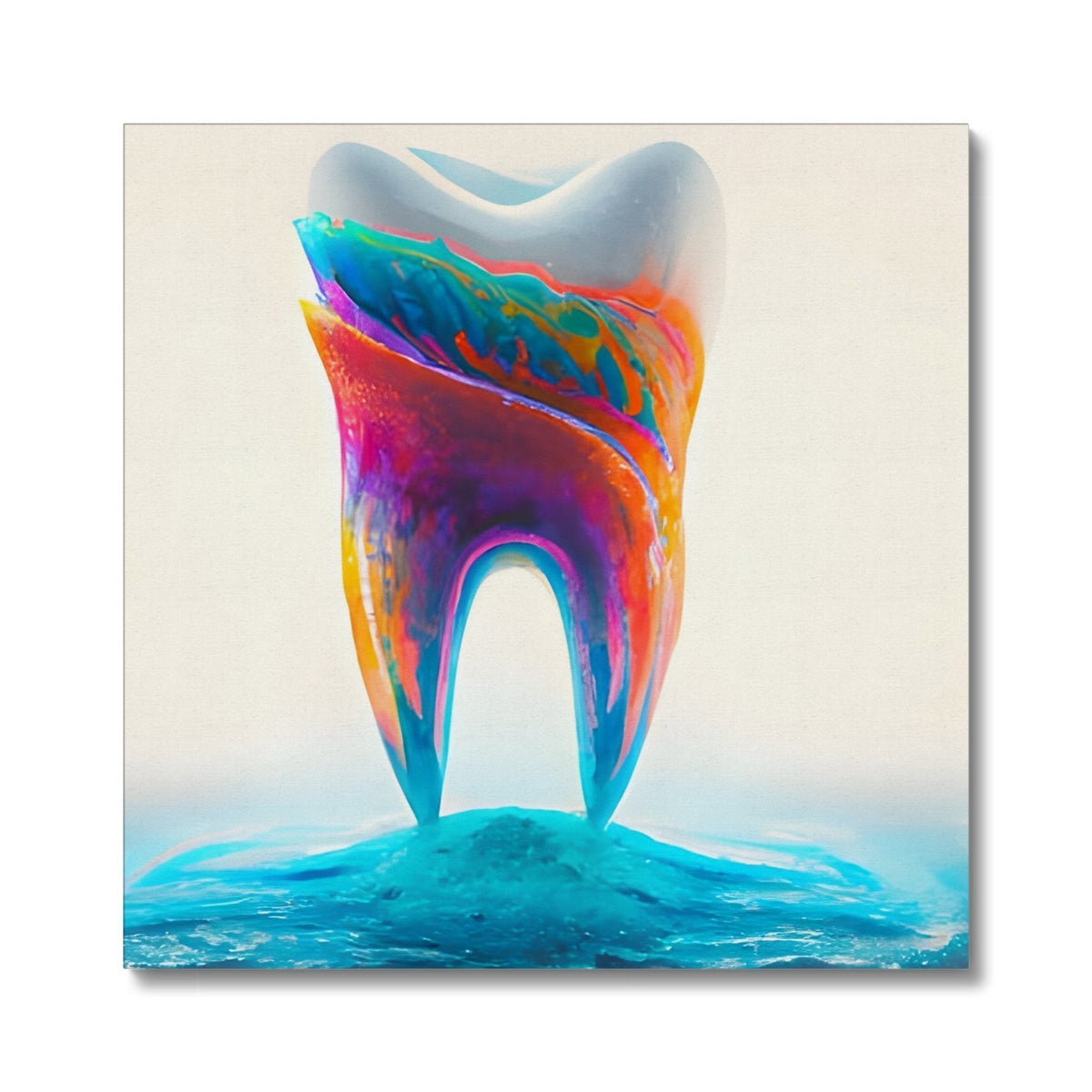 Tooth in Colour Waves Canvas Prodigi