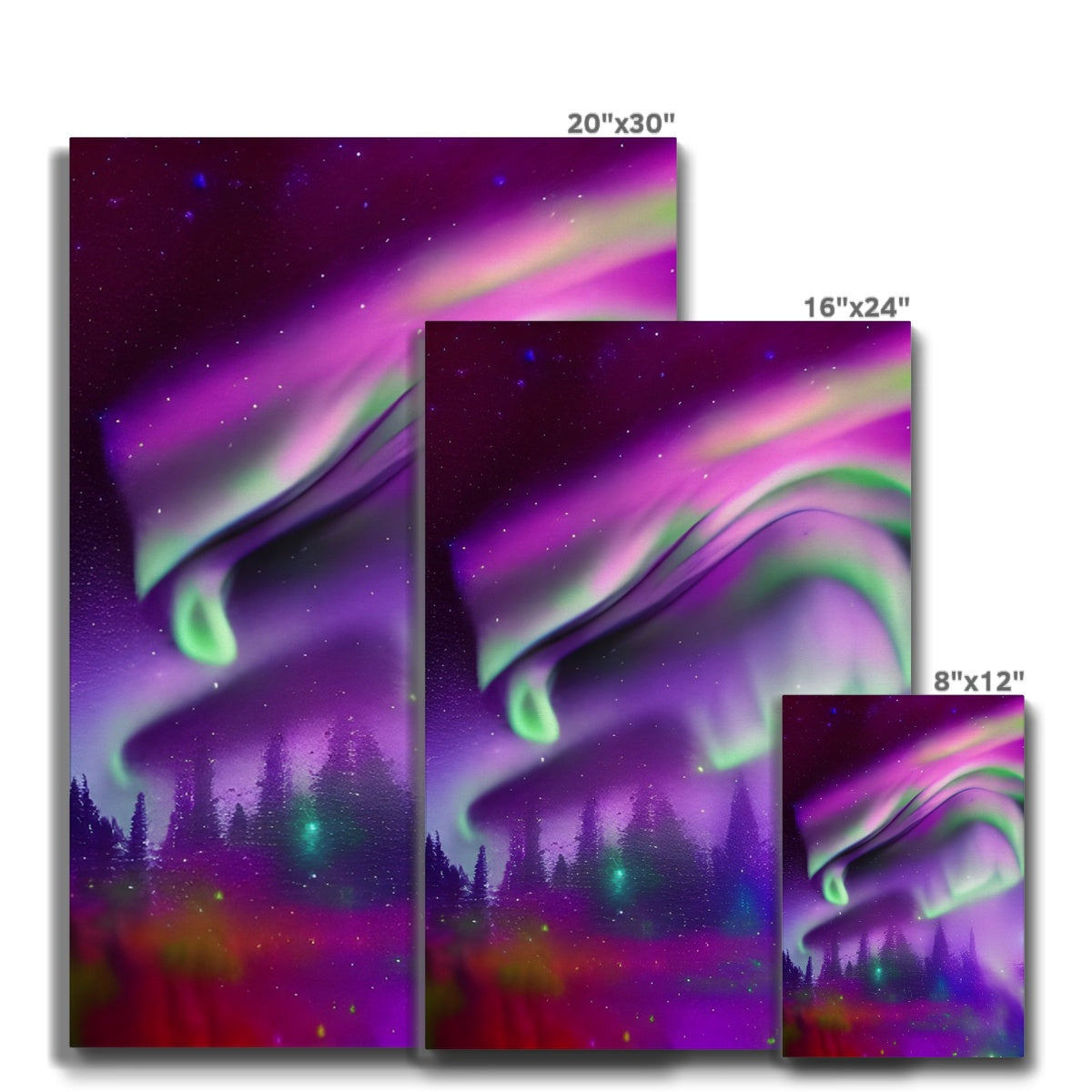 Aurora In A Sparkling Night Eco Canvas Prodigi