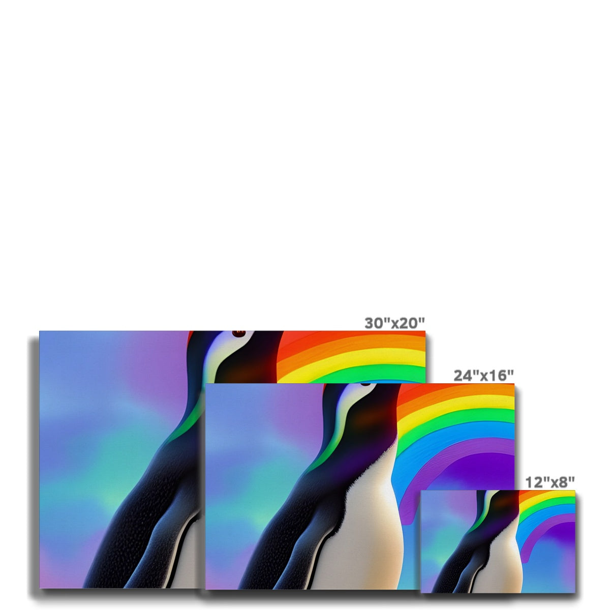 Rainbow Penguin Eco Canvas Prodigi