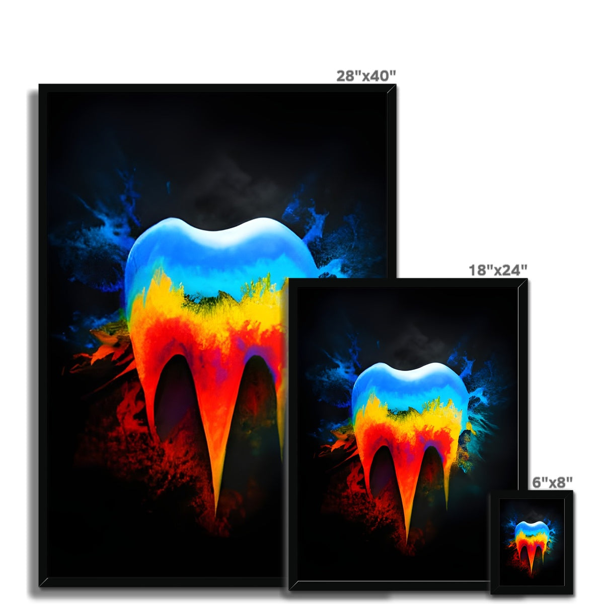 Hot to Cold Tooth Framed Print Prodigi