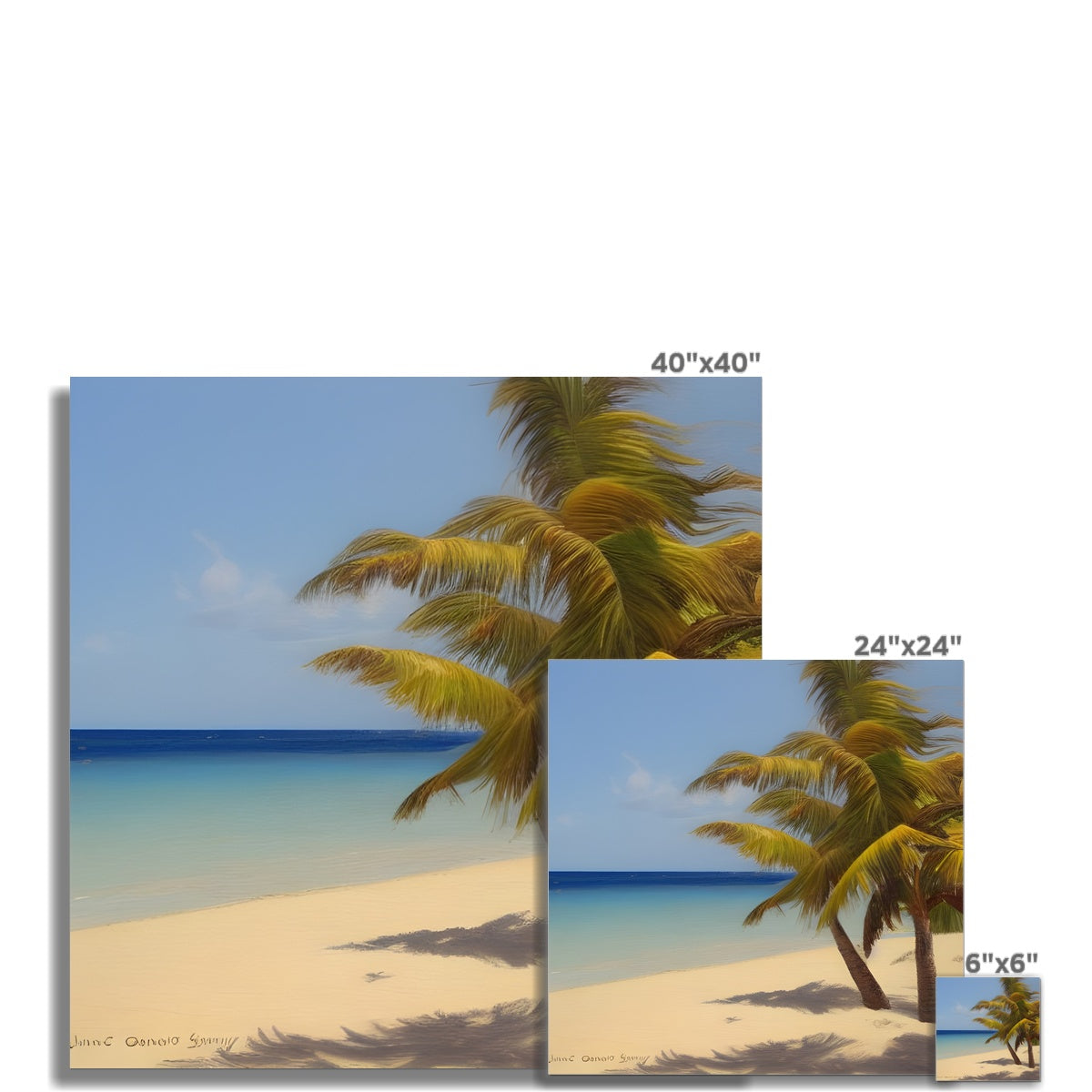 Calm Palm Beach Fine Art Print Prodigi